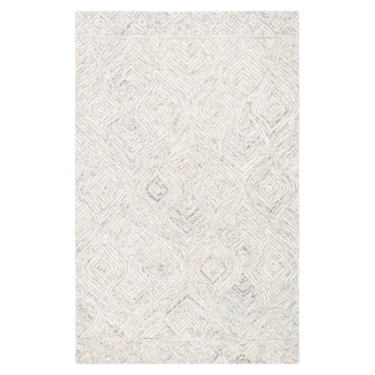 Hand-Tufted Elegance Gray Wool 5' x 8' Rectangular Area Rug