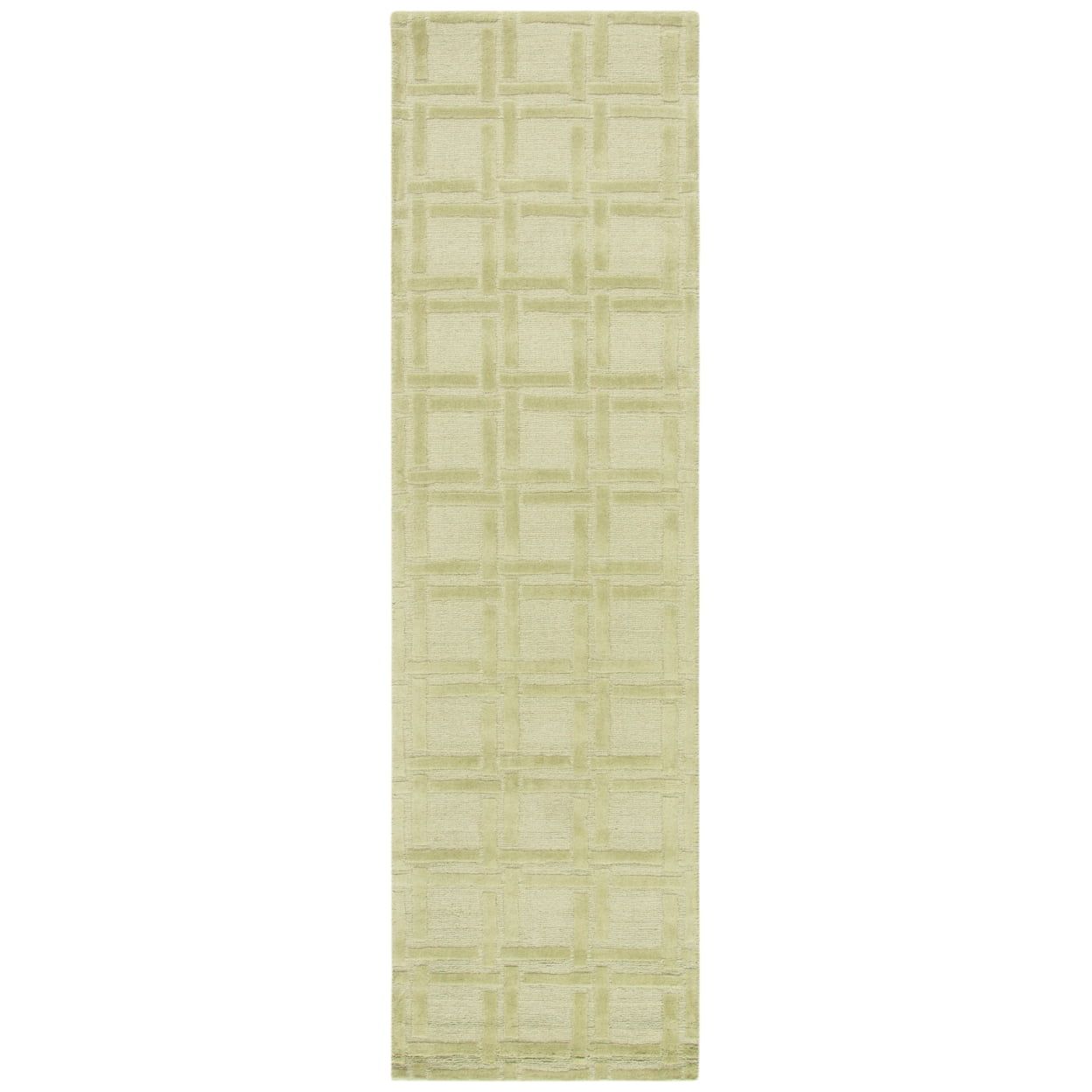 Lime Green Wool Hand-Tufted Runner Rug 2'3" x 8'