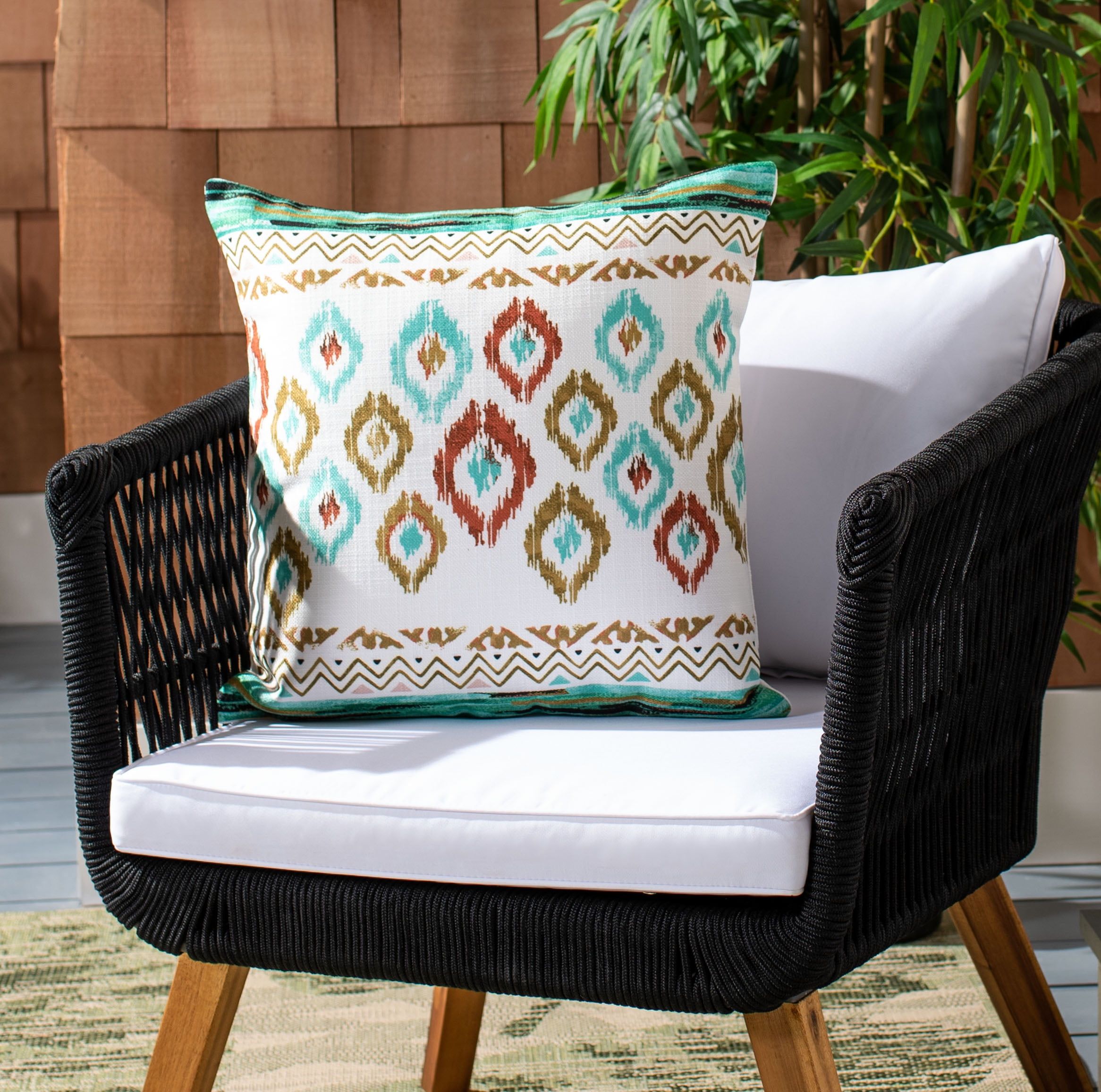 Abela Multicolor Ikat Indoor/Outdoor Throw Pillow