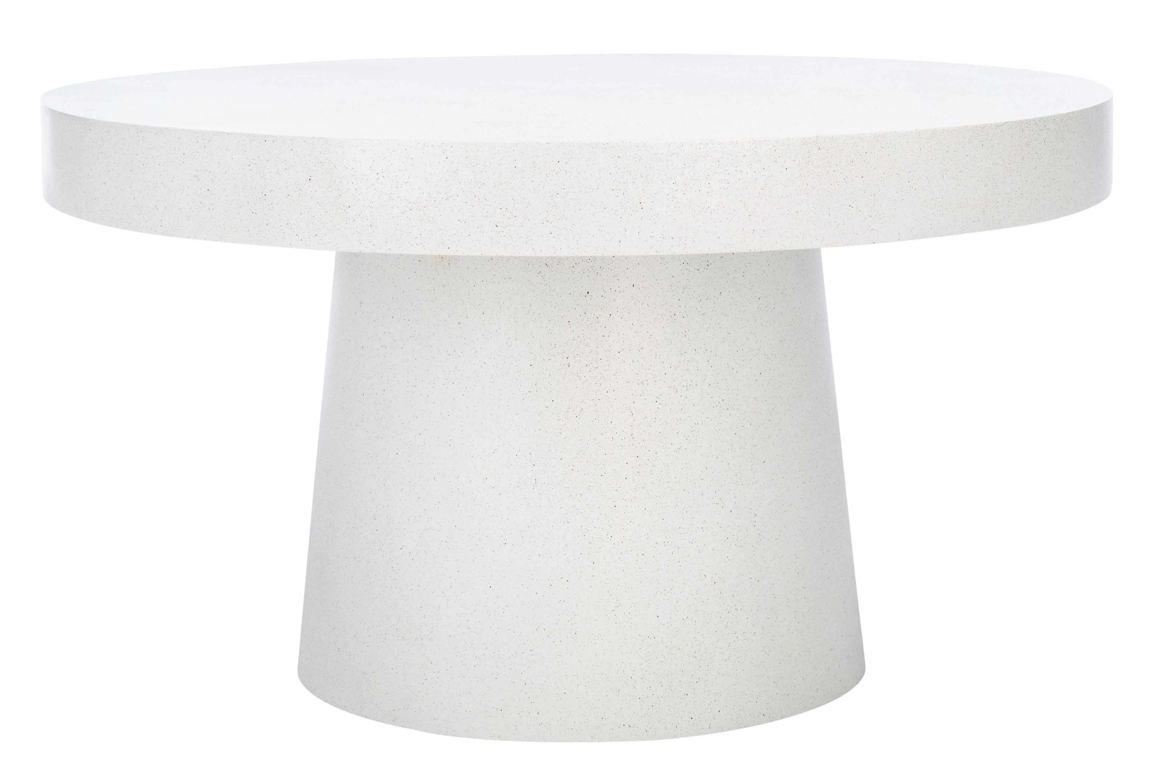 Round White Acrylic Cocktail Table with Storage