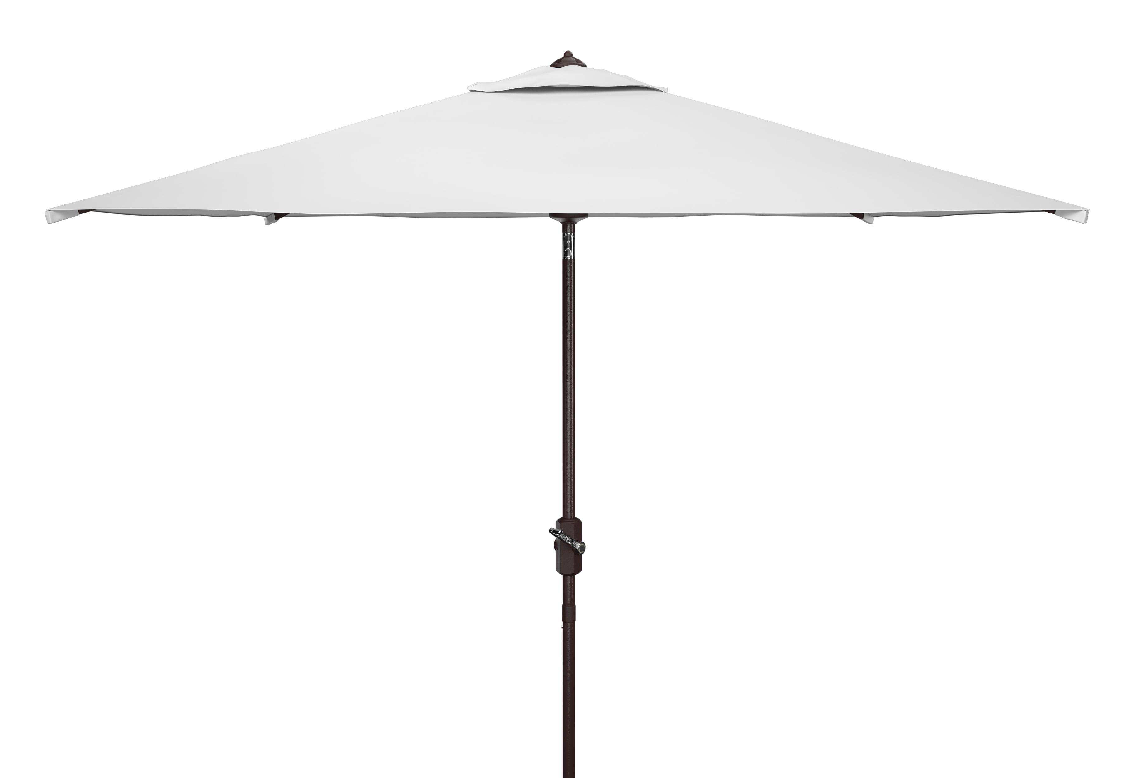 Kamen 10-Foot White Aluminum Rectangular Market Patio Umbrella