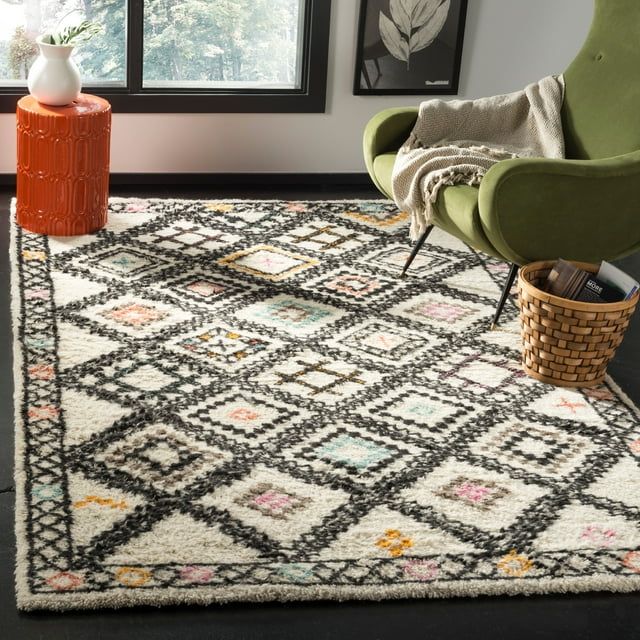 Gray Hand-Knotted Wool Shag 9' x 12' Rug
