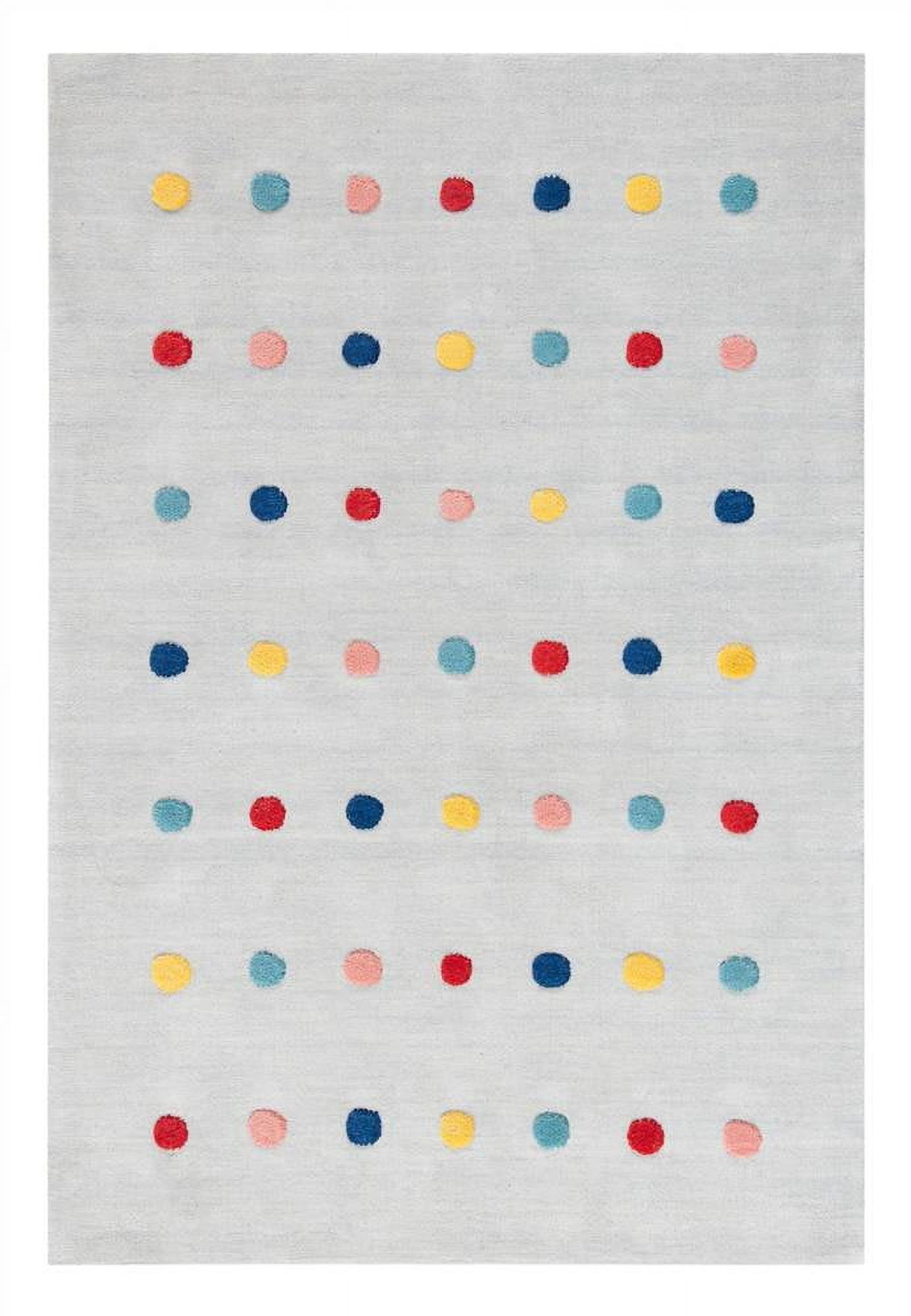 Handmade Gray Wool Kids Playroom Rug, 4' x 6'