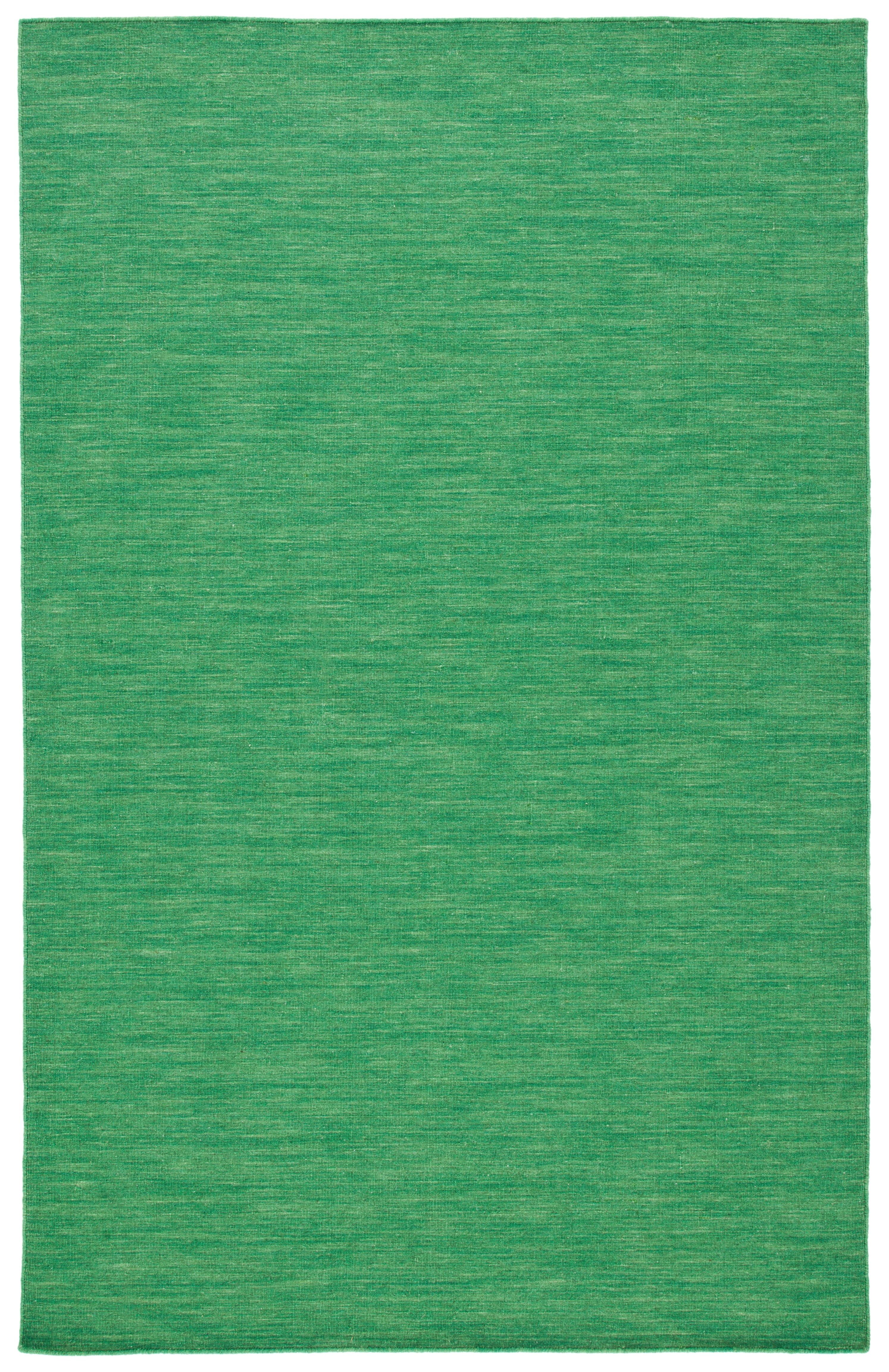 Green Handmade Wool Flatweave Area Rug, 3' x 5'