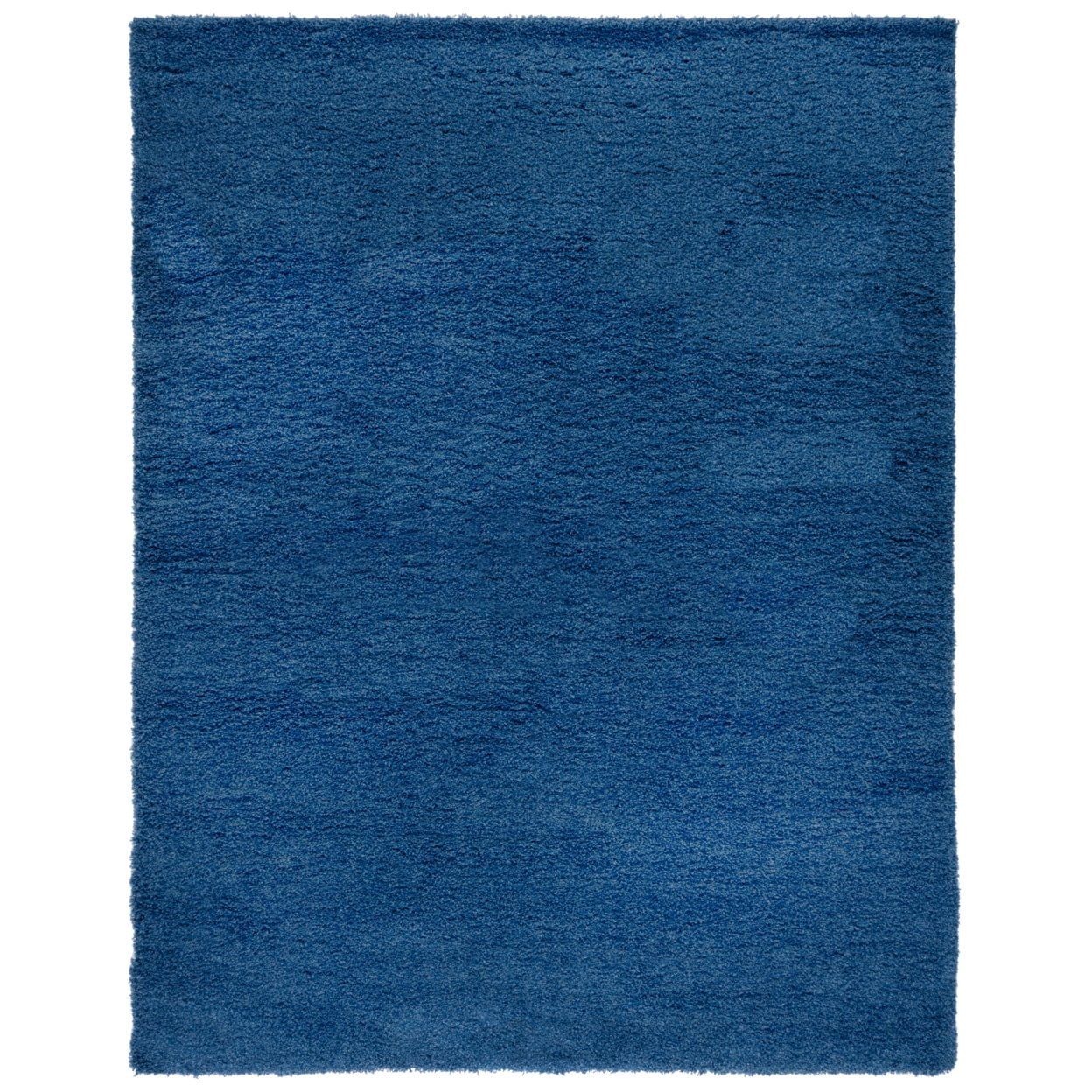 Laguna Blue Square Hand-Knotted Shag Area Rug