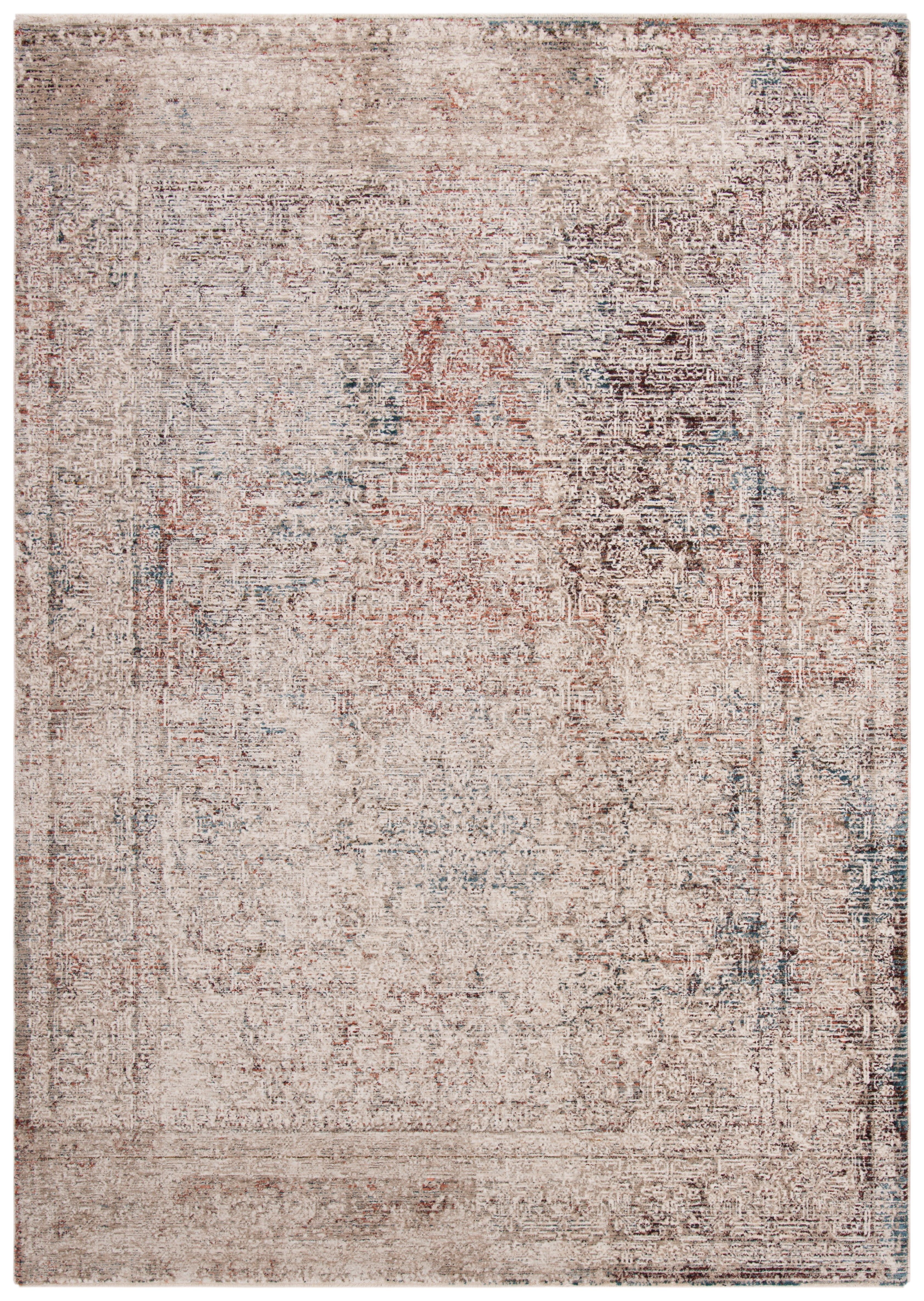 Beige Abstract Braided Rectangular 9' x 12' Viscose Area Rug