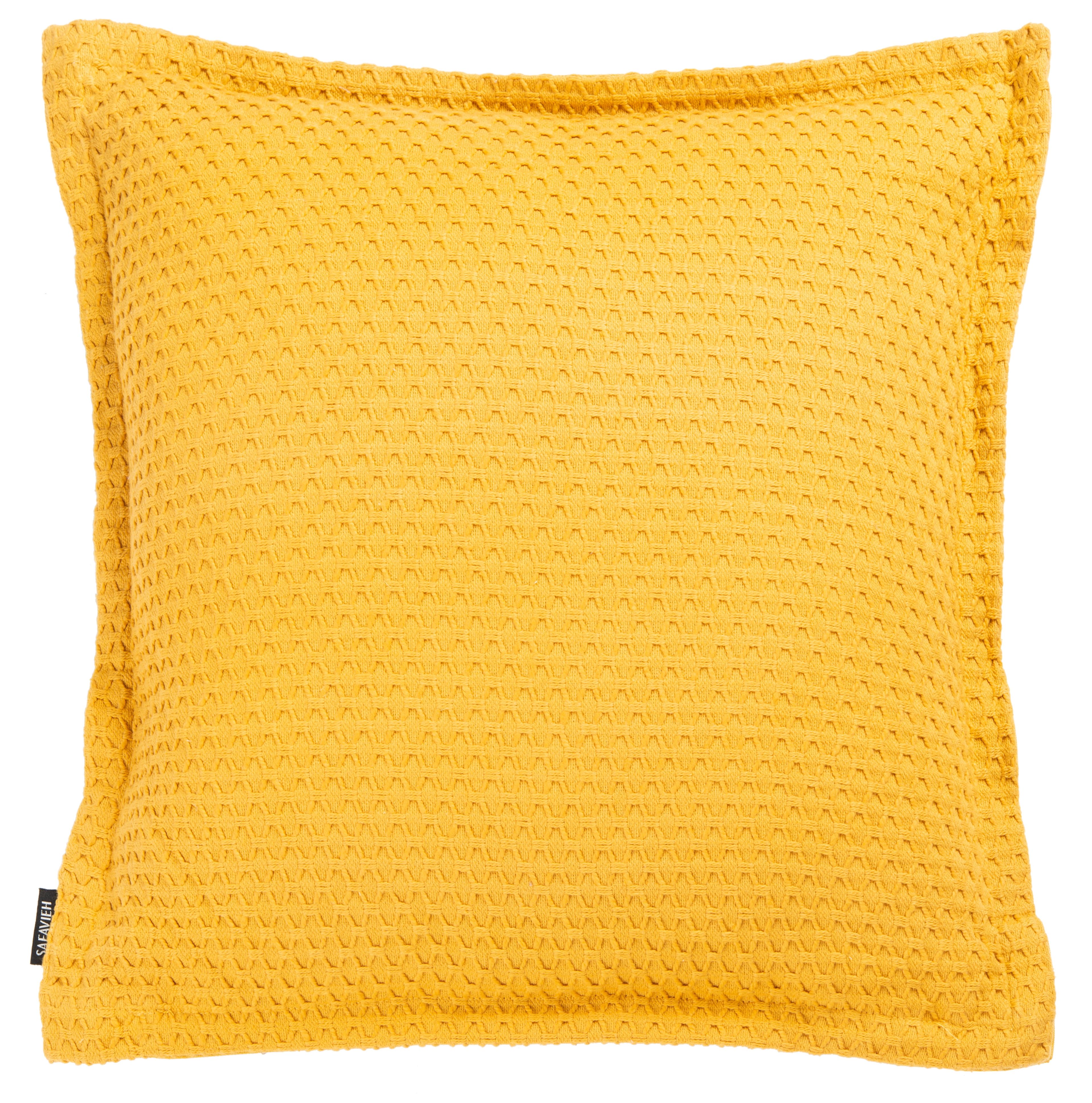 Lucina Yellow 18-inch Square Cotton Accent Pillow