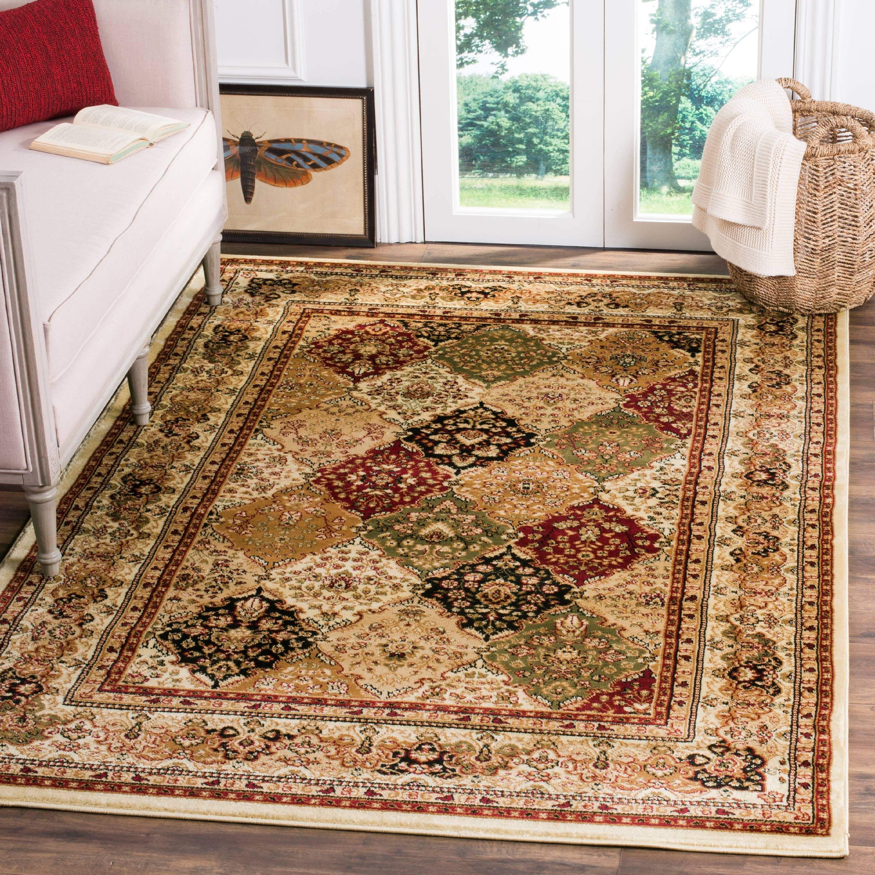 SAFAVIEH Lyndhurst Oliva Traditional Bordered Area Rug, Multi/Ivory, 4' x 6'