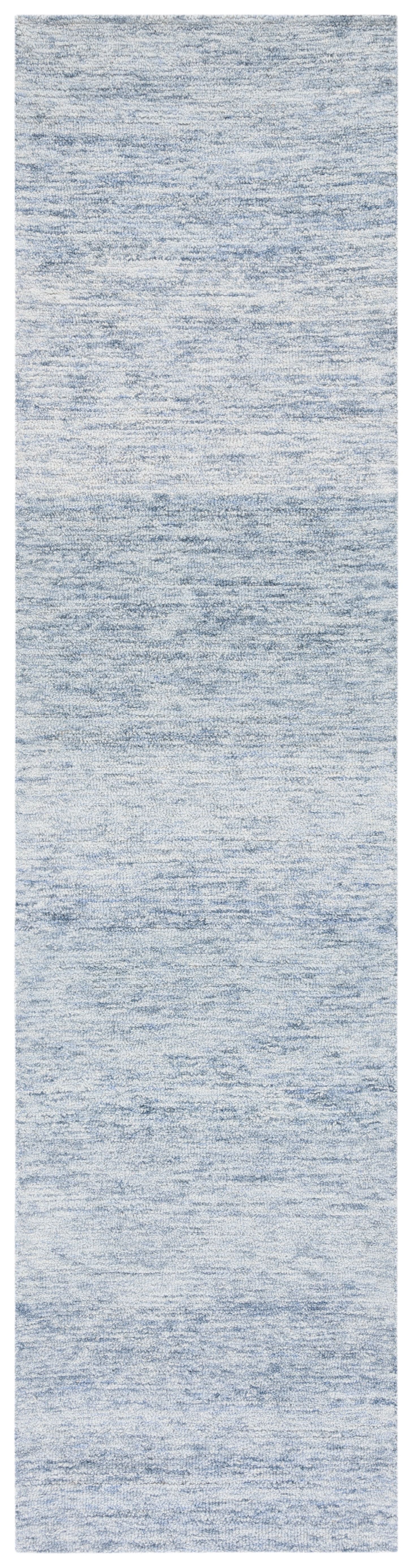 Blue Hand-Tufted Wool Runner Rug, 2'3" x 8'