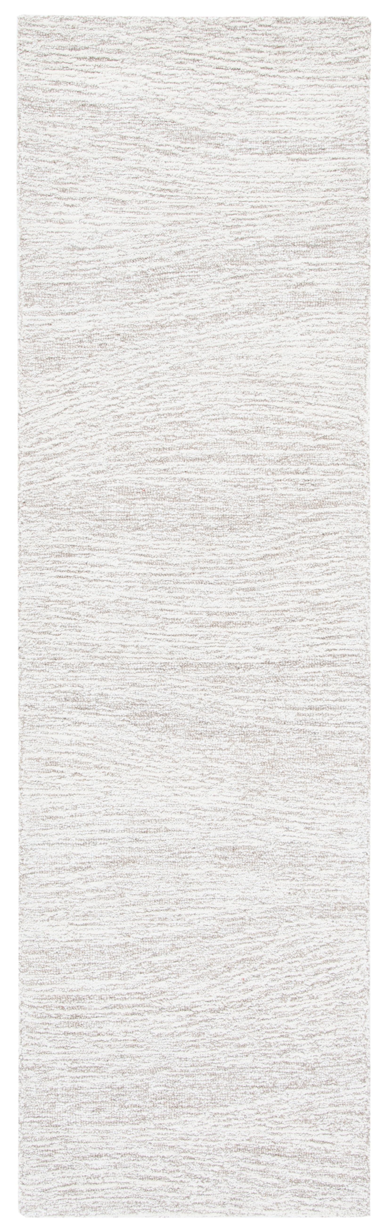 Ivory Hand-Tufted Wool Runner Rug, 2'3" x 18'