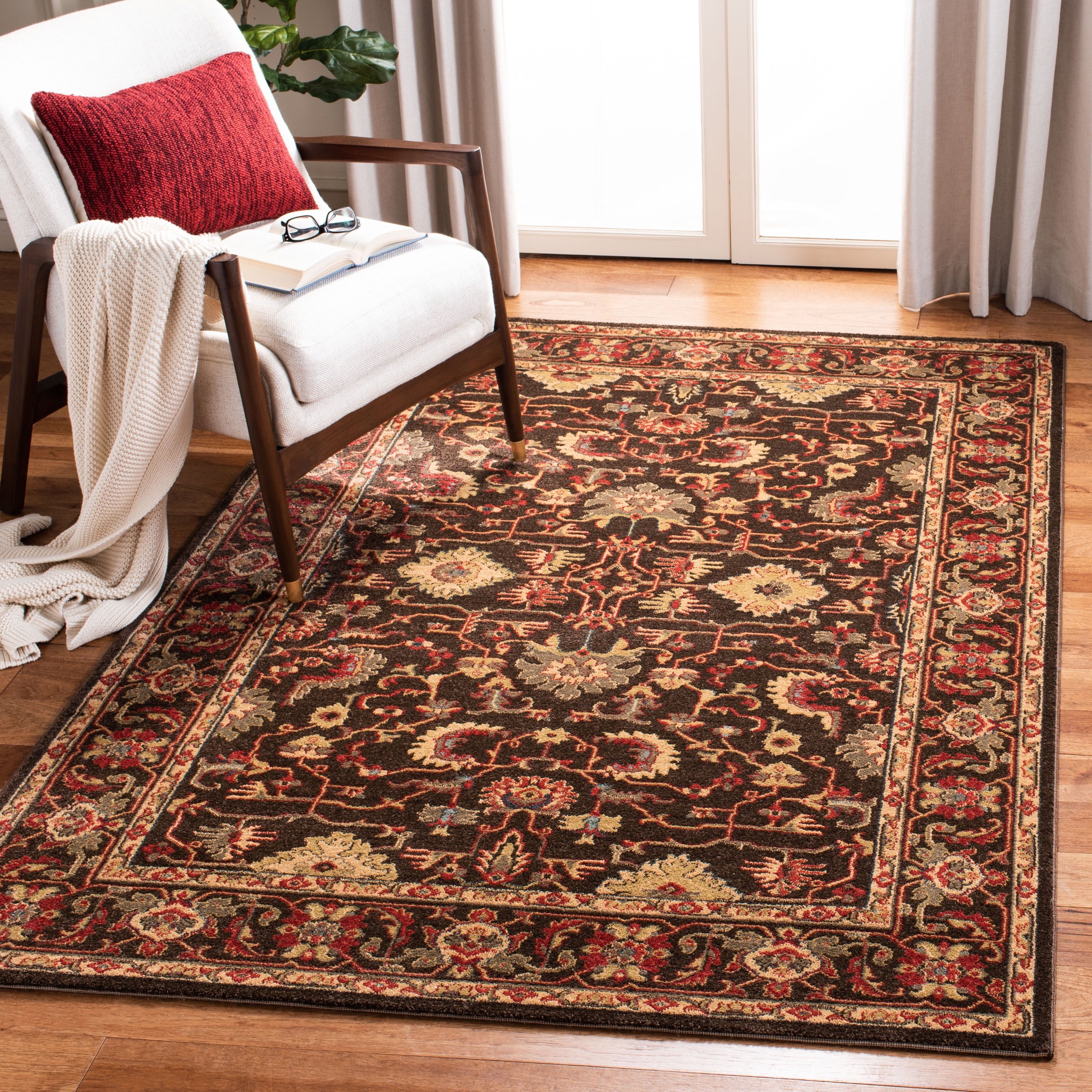 SAFAVIEH Mahal Bentley Oriental Area Rug, Brown/Beige, 4' x 5'7"