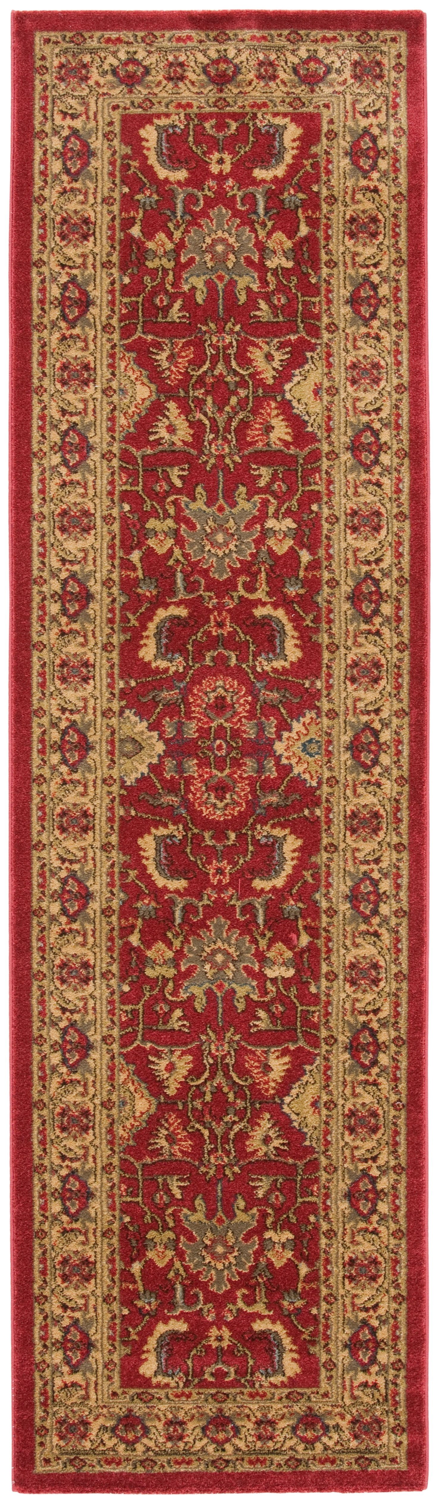 Safavieh Mahal Red and Beige Synthetic Runner Rug