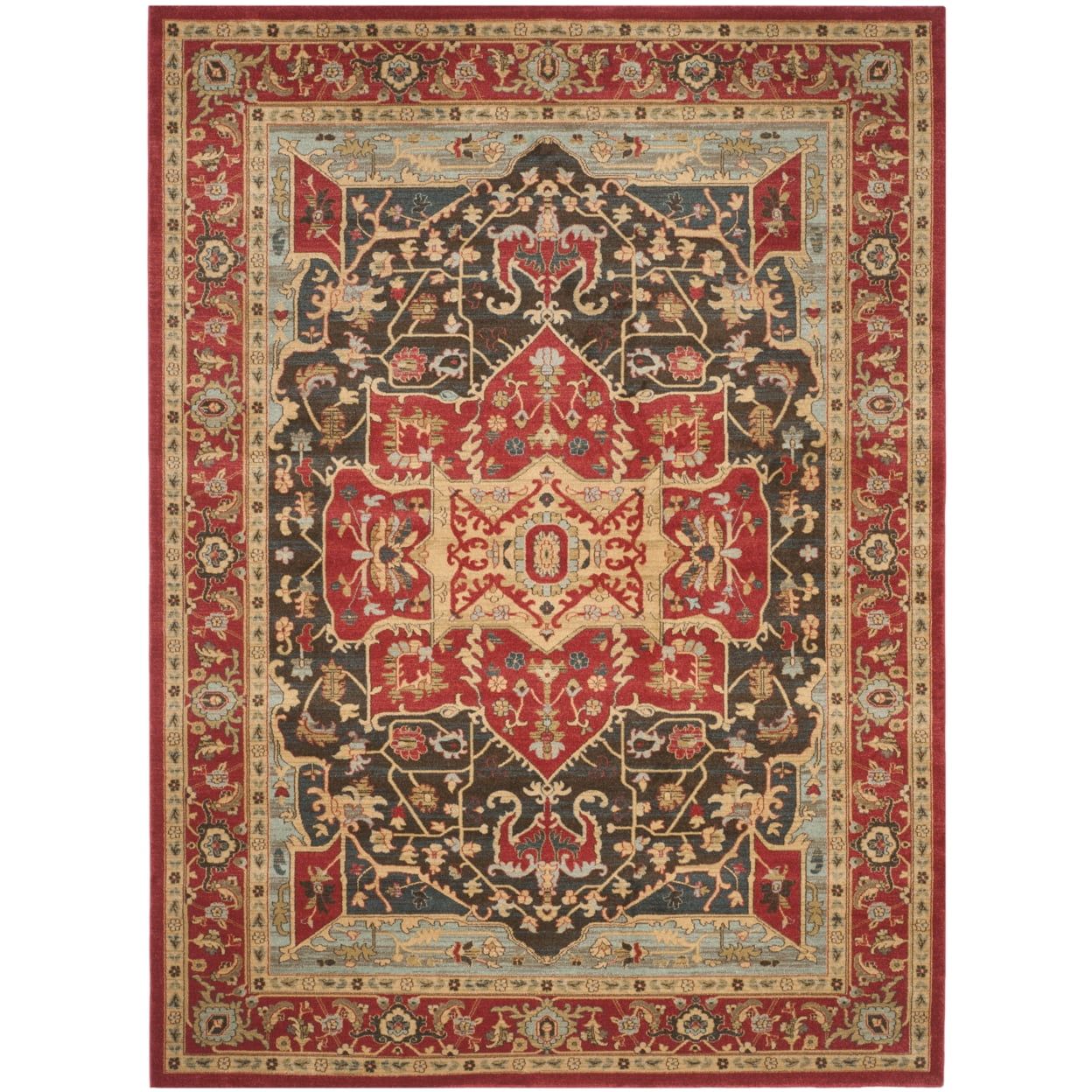 Safavieh Mahal Red and Beige Synthetic 11' x 16' Area Rug