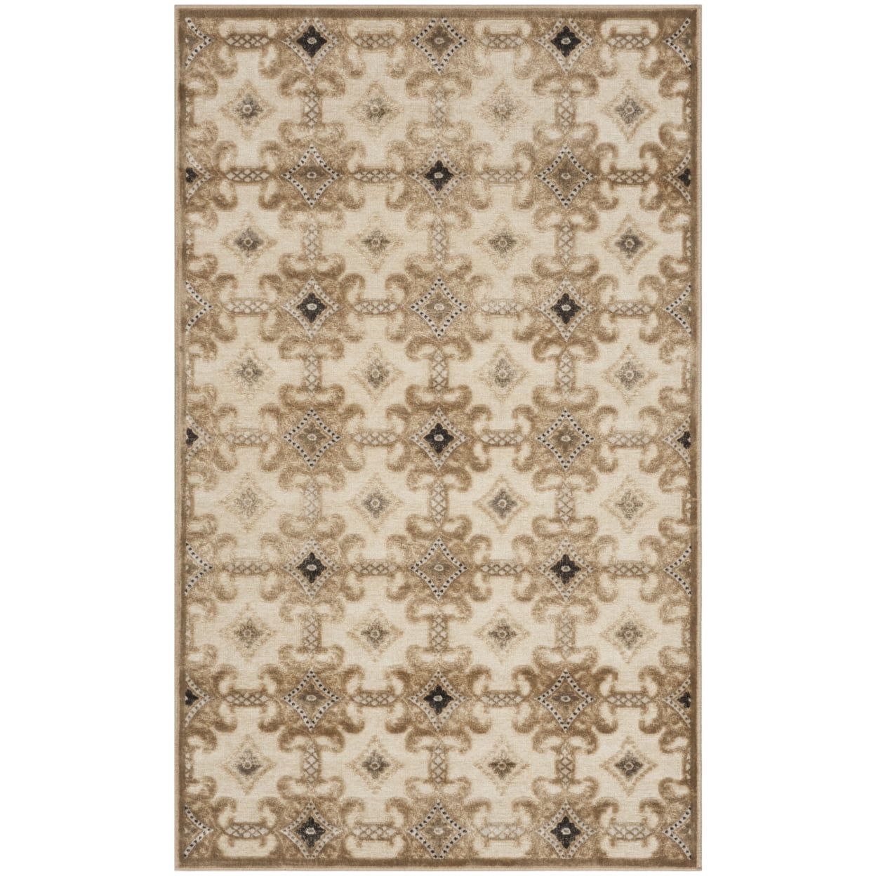 Handmade Reversible Brown Viscose Geometric Area Rug