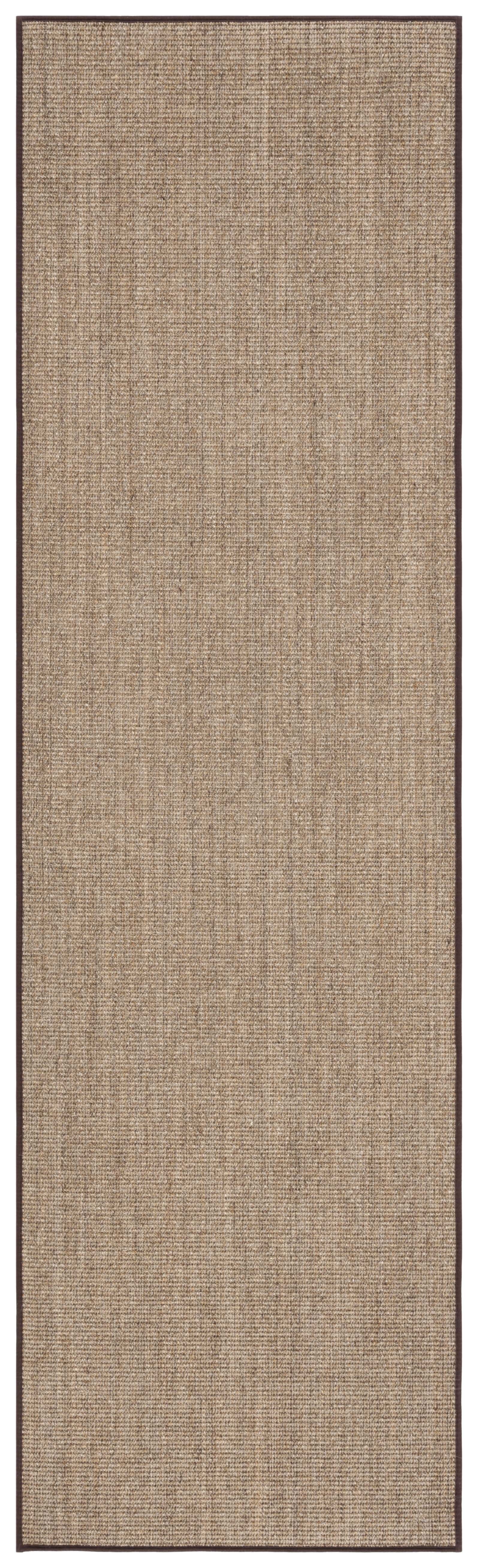 Maximillian Light Brown Wool and Cotton Runner Rug