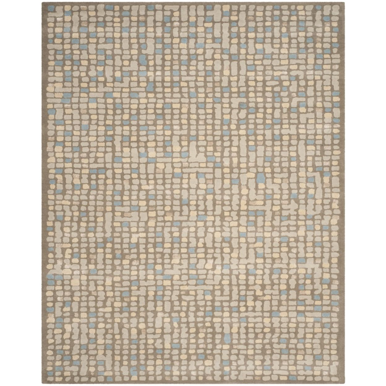 Hickory Beige Tufted Wool Rectangular Area Rug 8' x 10'