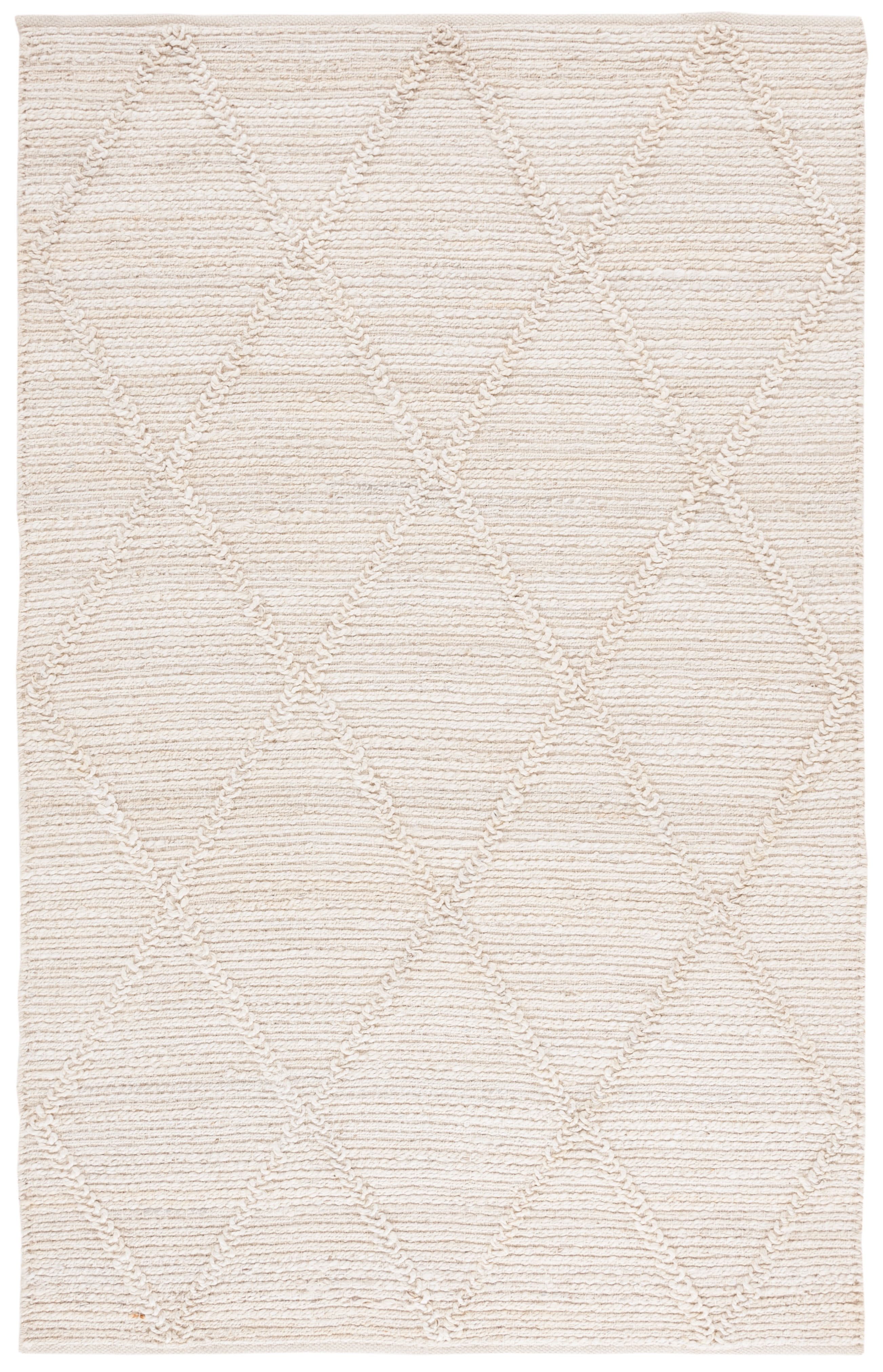 Natural Wool Diamond Tufted 5' x 8' Area Rug