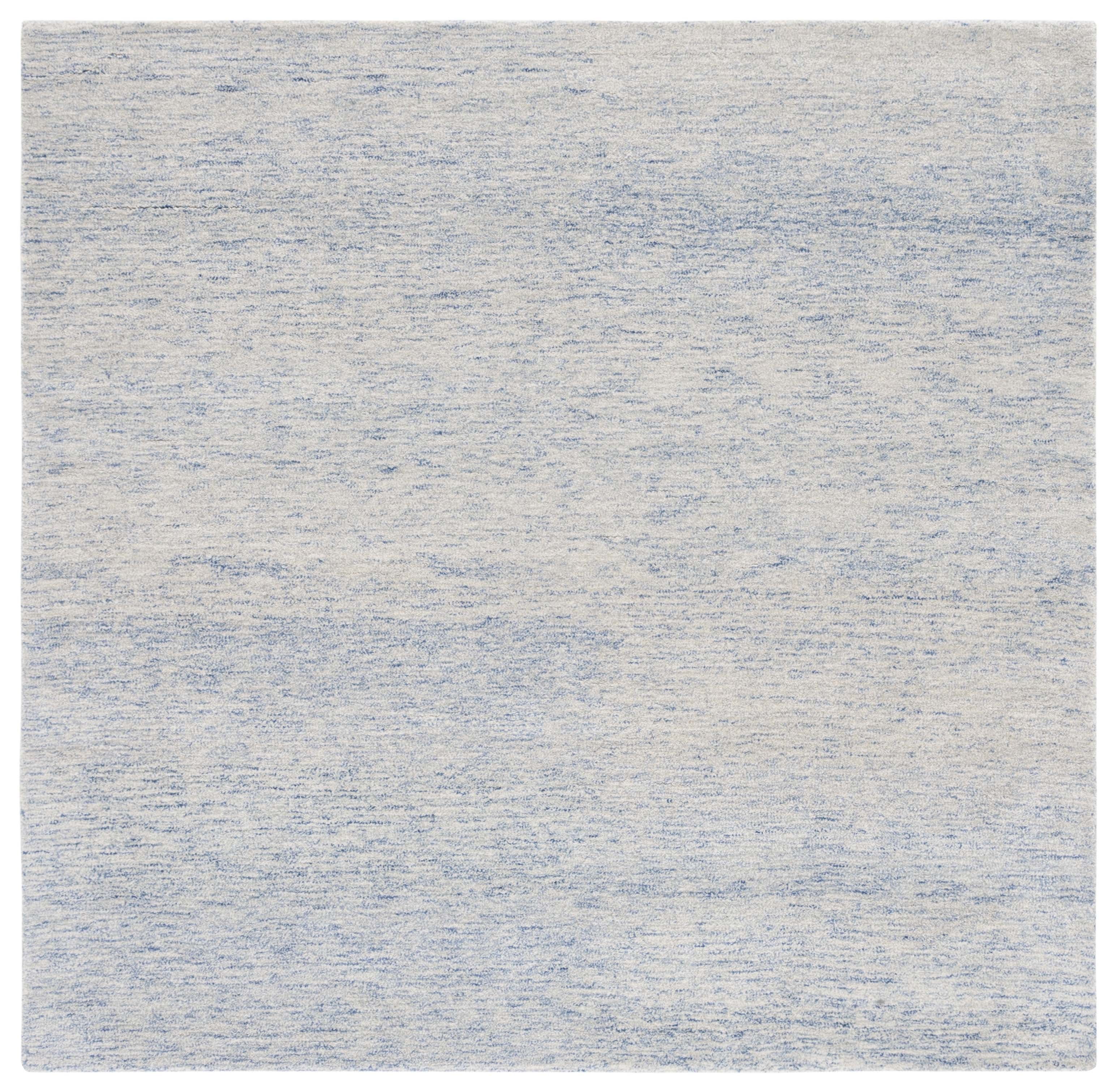 Hand-tufted Elegance Blue & Ivory Wool 6' Square Rug