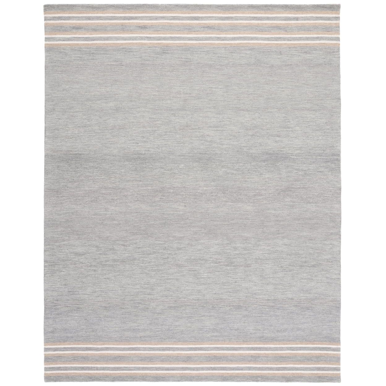 Gray Handmade Wool 8' x 10' Tufted Area Rug