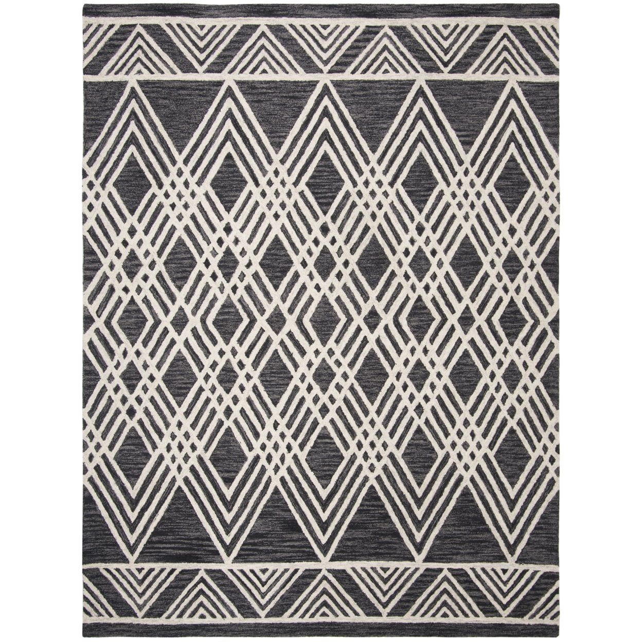 Handmade Ivory Wool Tufted Rug - 36' x 24'