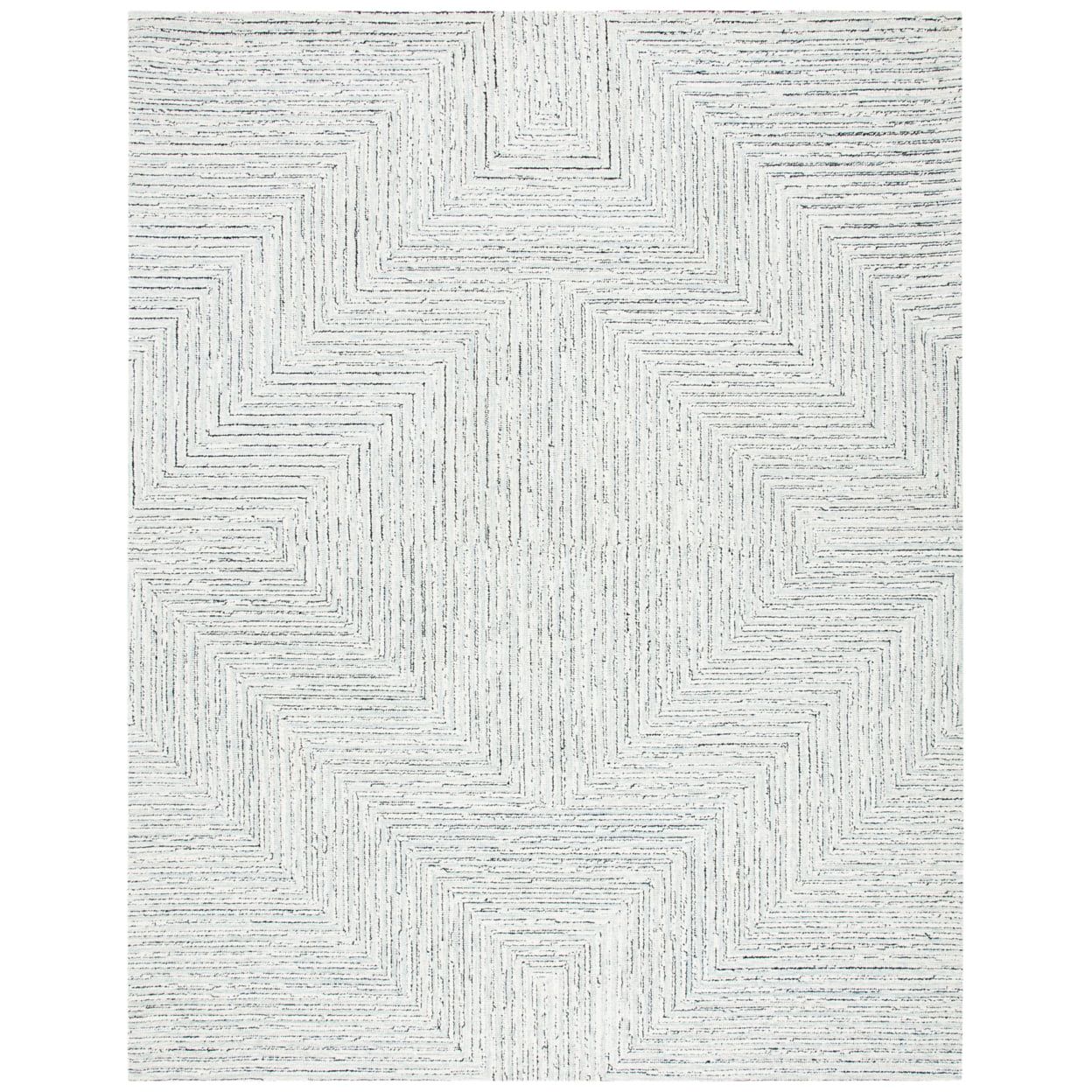Elegant Gray Wool Hand-Tufted Accent Rug 36" x 24"