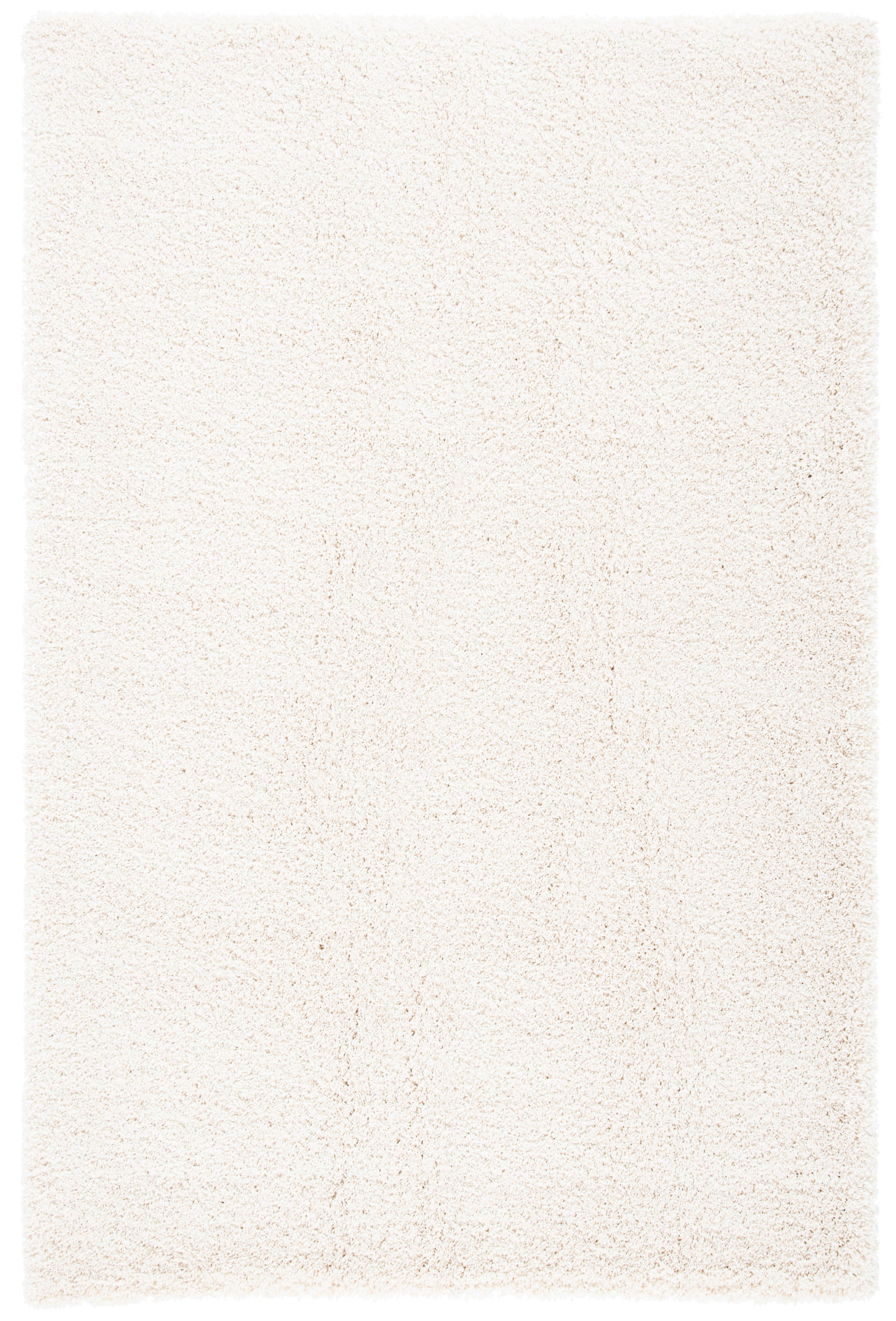 Handmade Ivory Shag Wool Blend 10' x 14' Area Rug