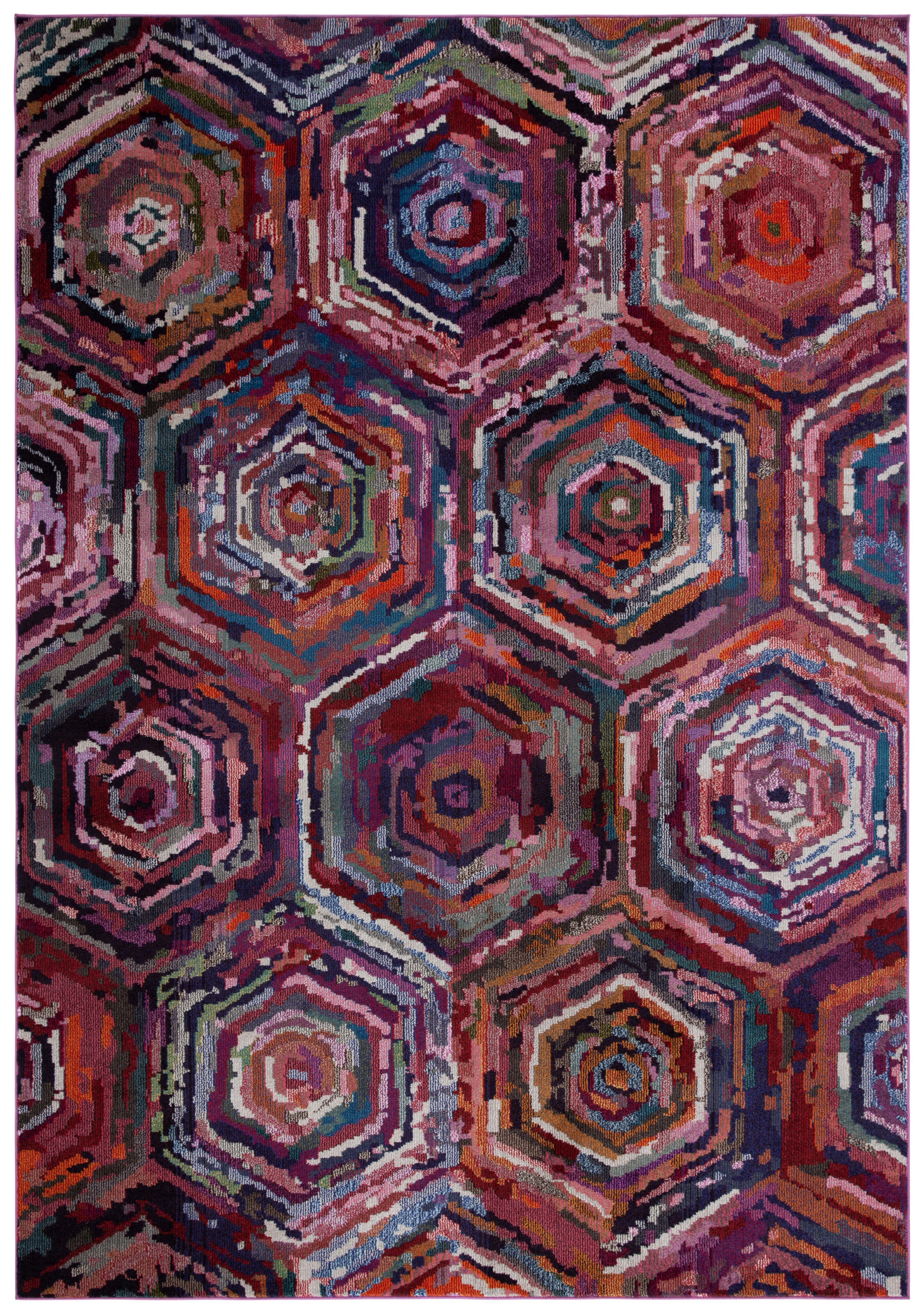 Monaco Multicolor Geometric 9' x 12' Synthetic Area Rug