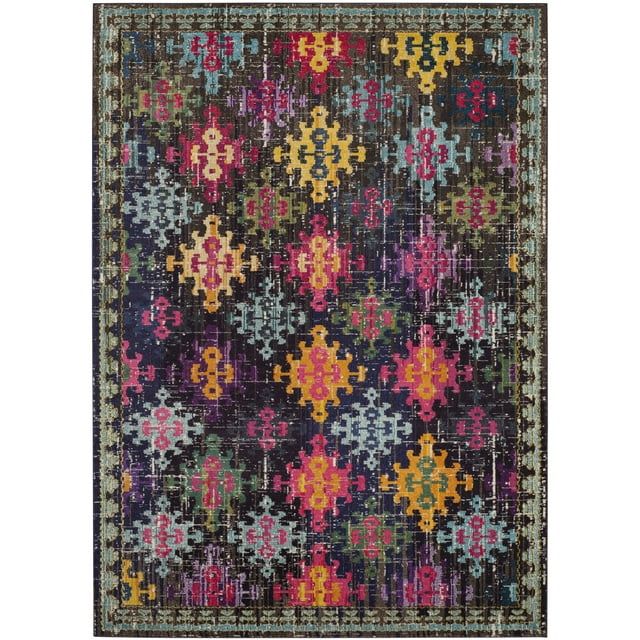 Monaco Multicolor Synthetic Bohemian 9' x 12' Area Rug