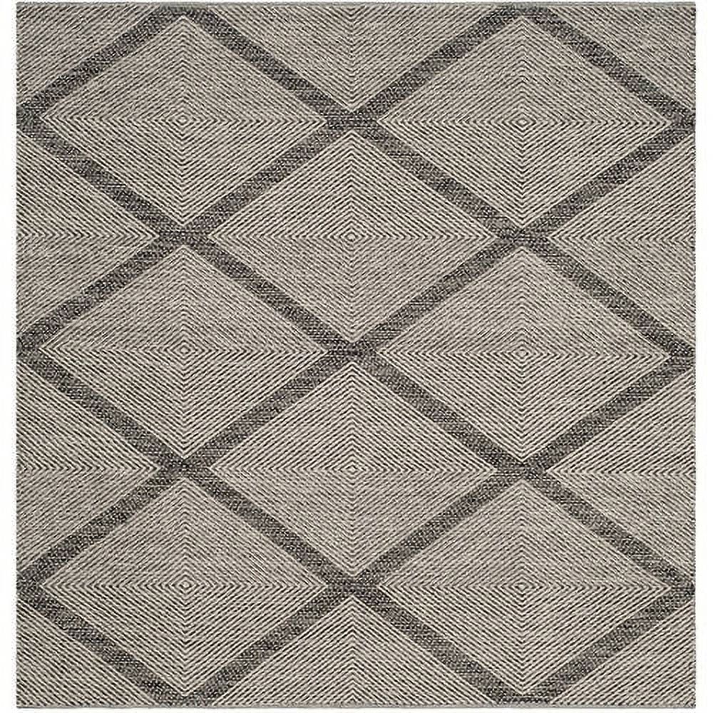 Duncan Casual Coastal Black Cotton 9' x 12' Hand-Woven Area Rug