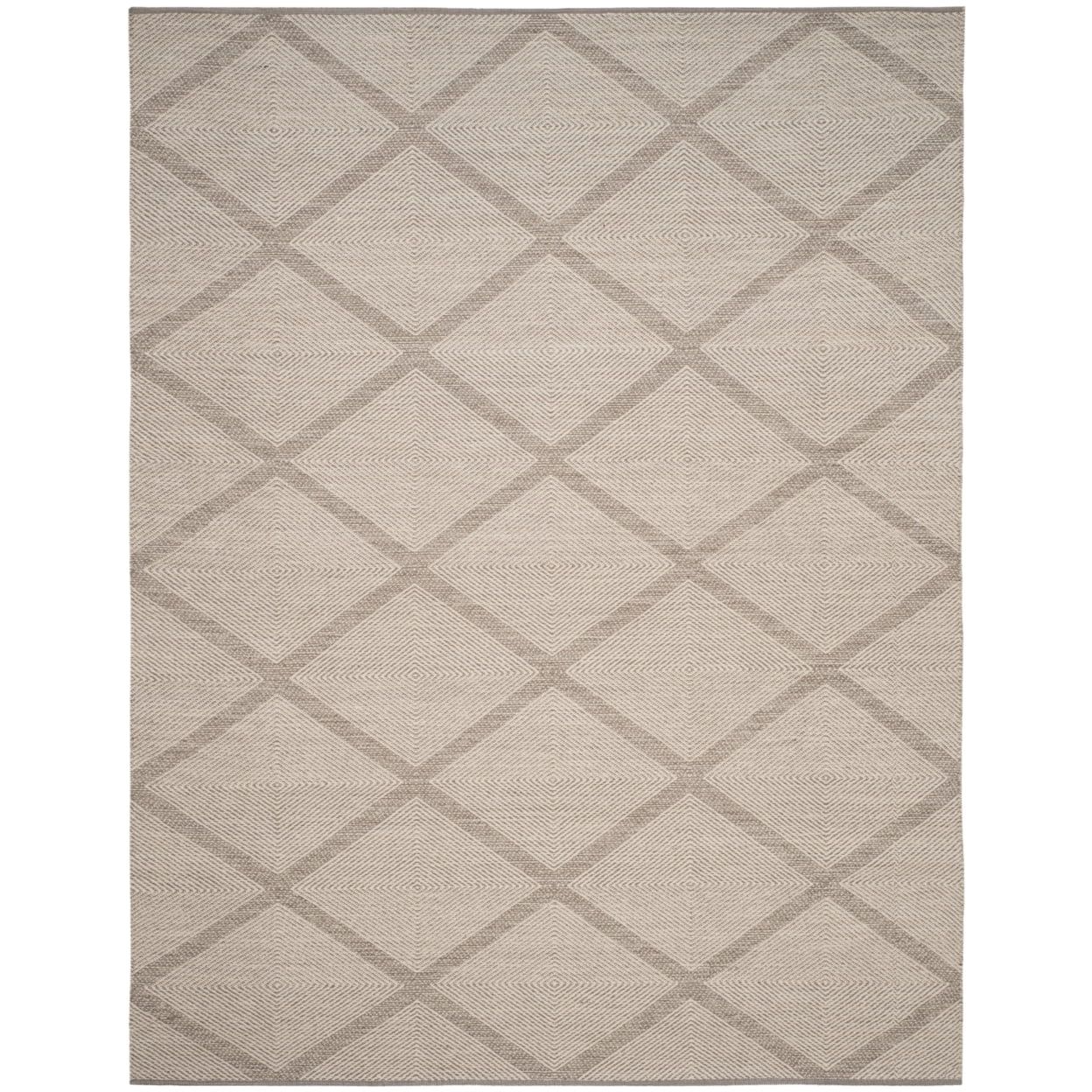 Gray Cotton Handmade Flat Woven 10' x 14' Rug