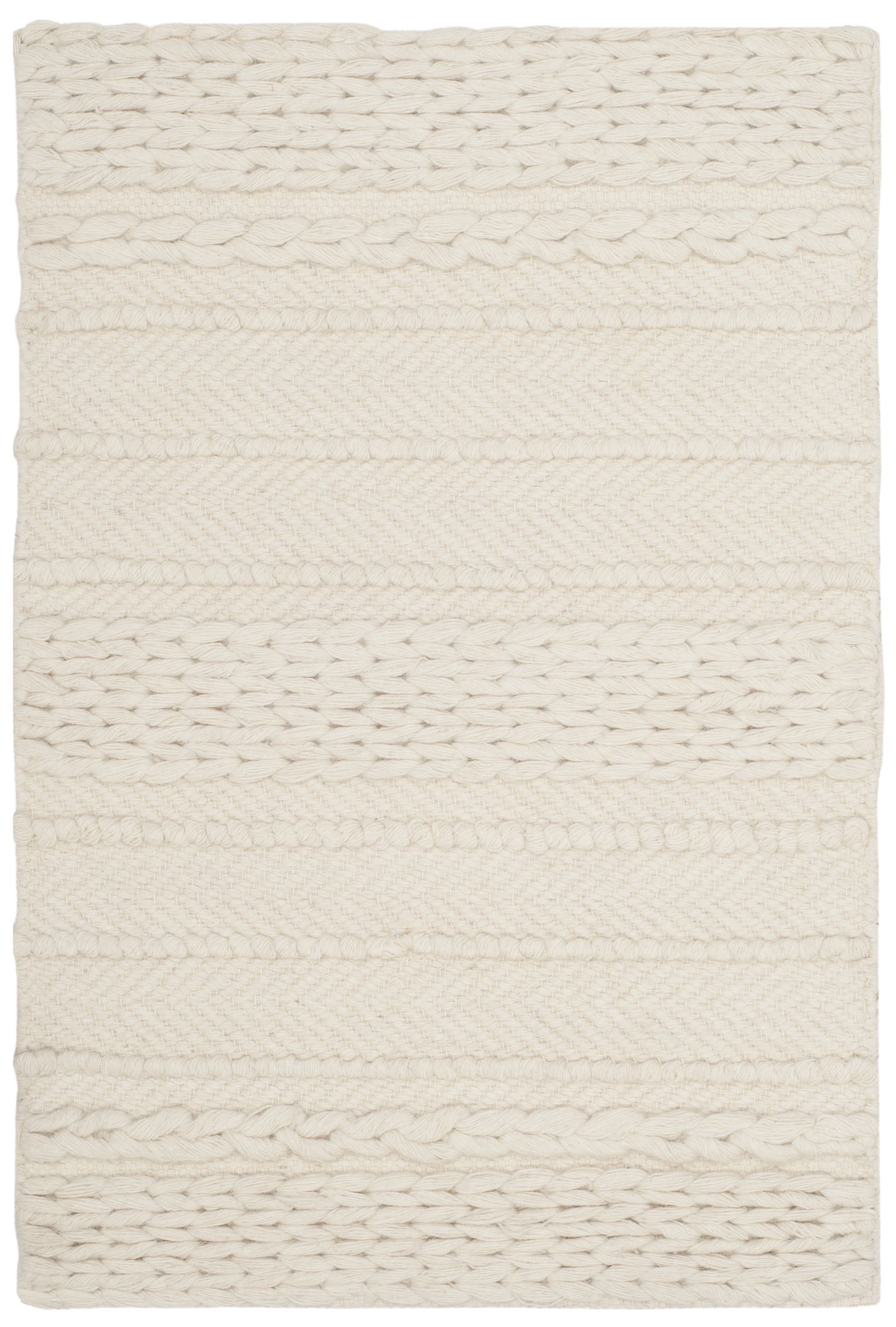 Natural Handwoven Wool Rectangular Area Rug 2'3" x 4'