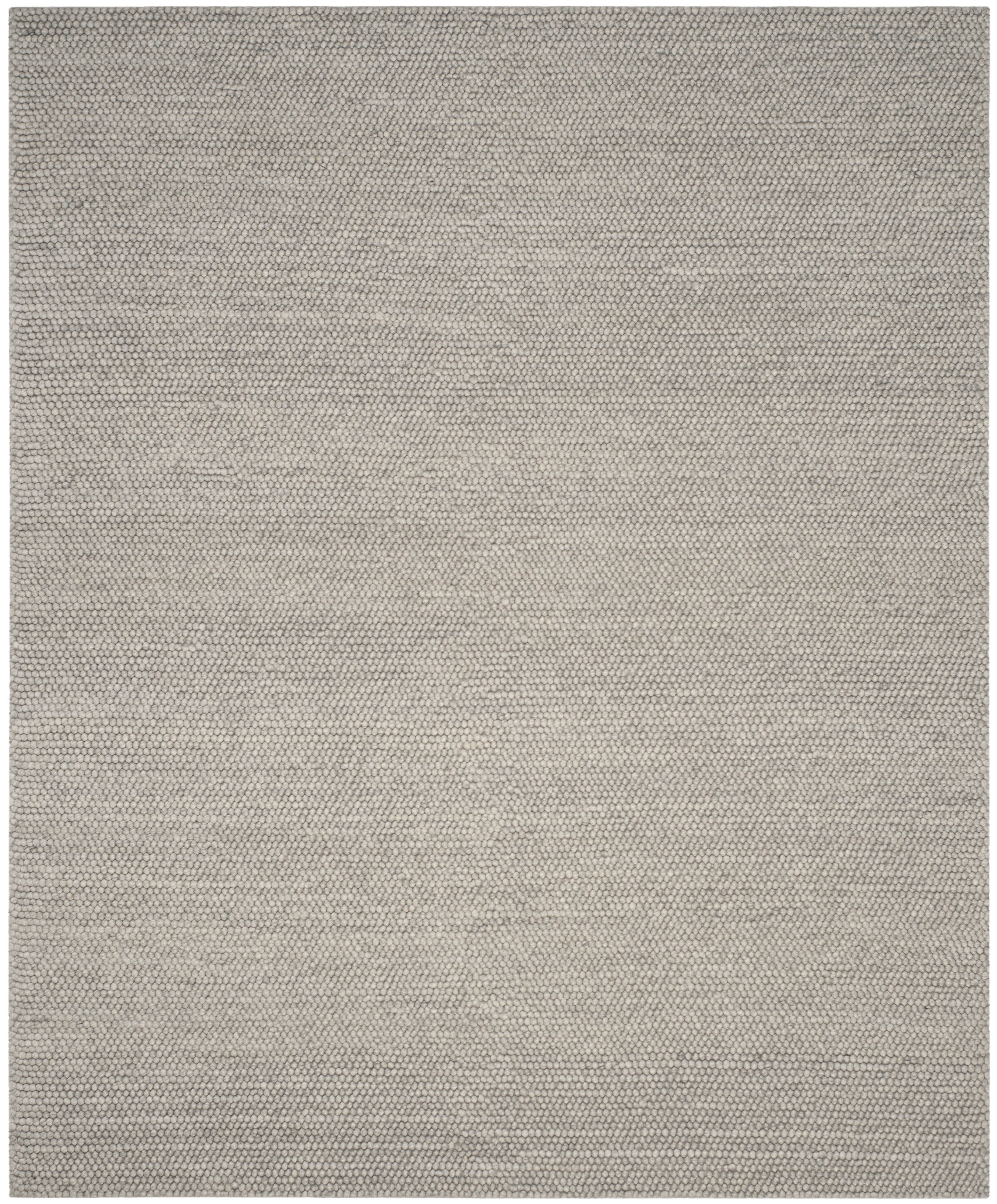 Silver Geometric Wool Area Rug, 11' x 15'