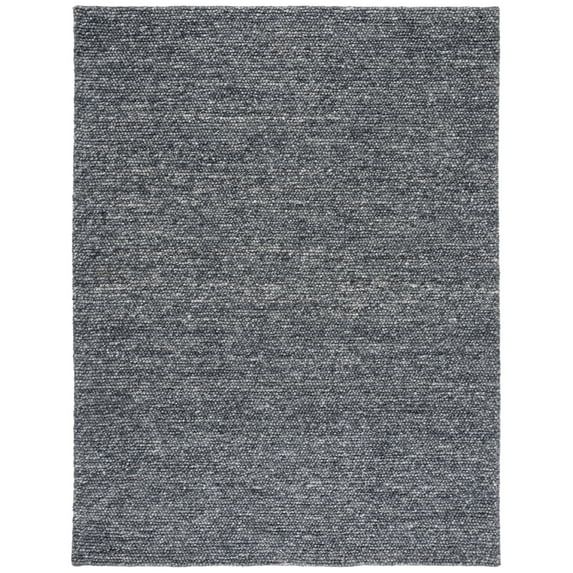 Dark Grey Handmade Wool 10' x 14' Area Rug