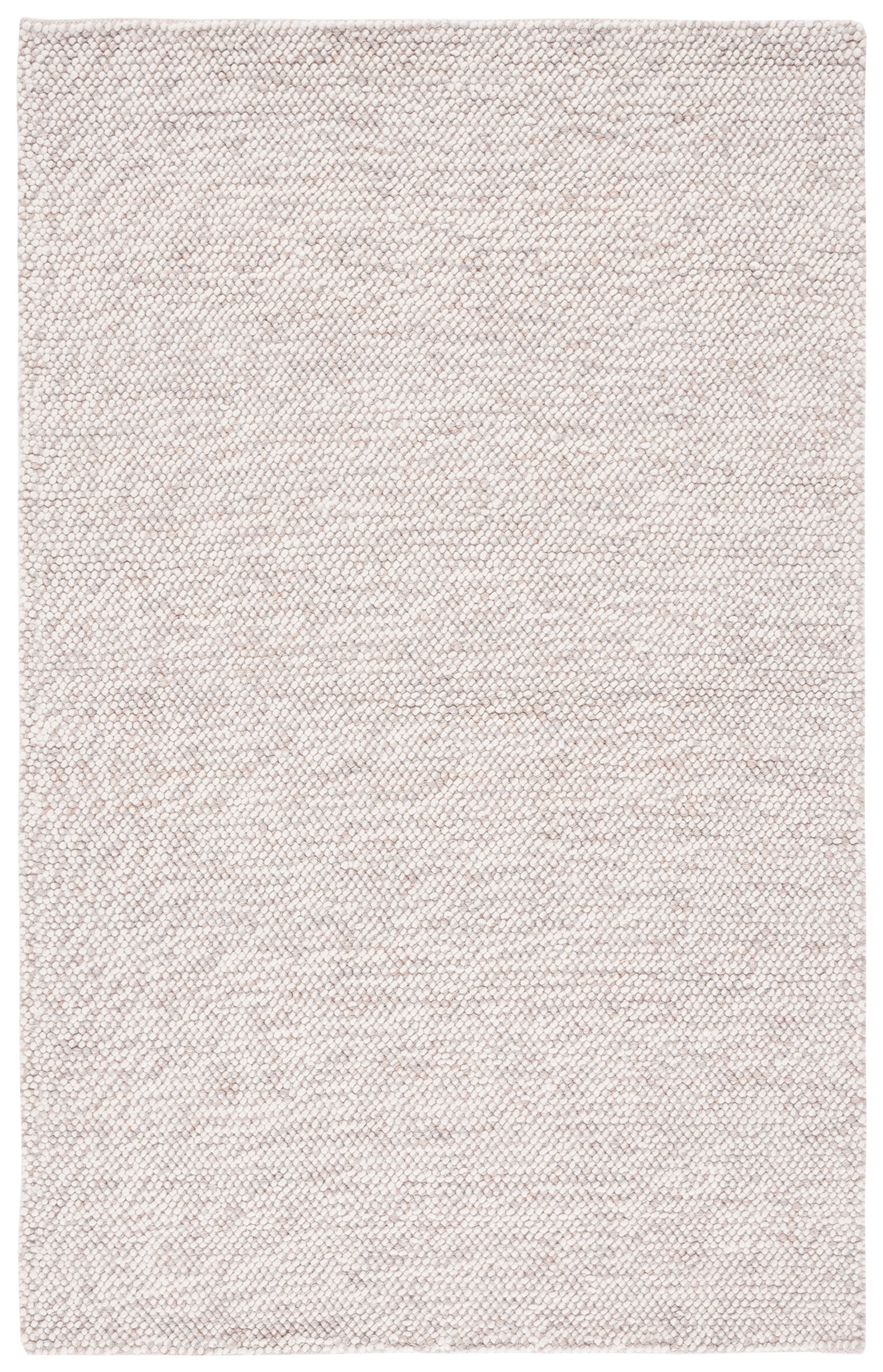 Beige and Ivory Hand-Tufted Wool Rectangular Area Rug