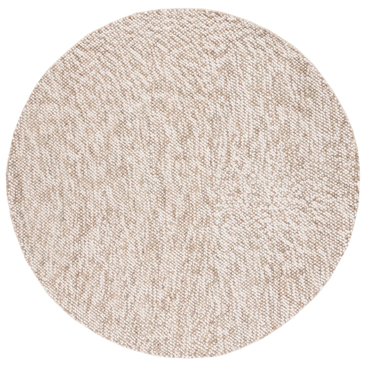 Sage and Ivory Handwoven Wool Area Rug 5' x 8'