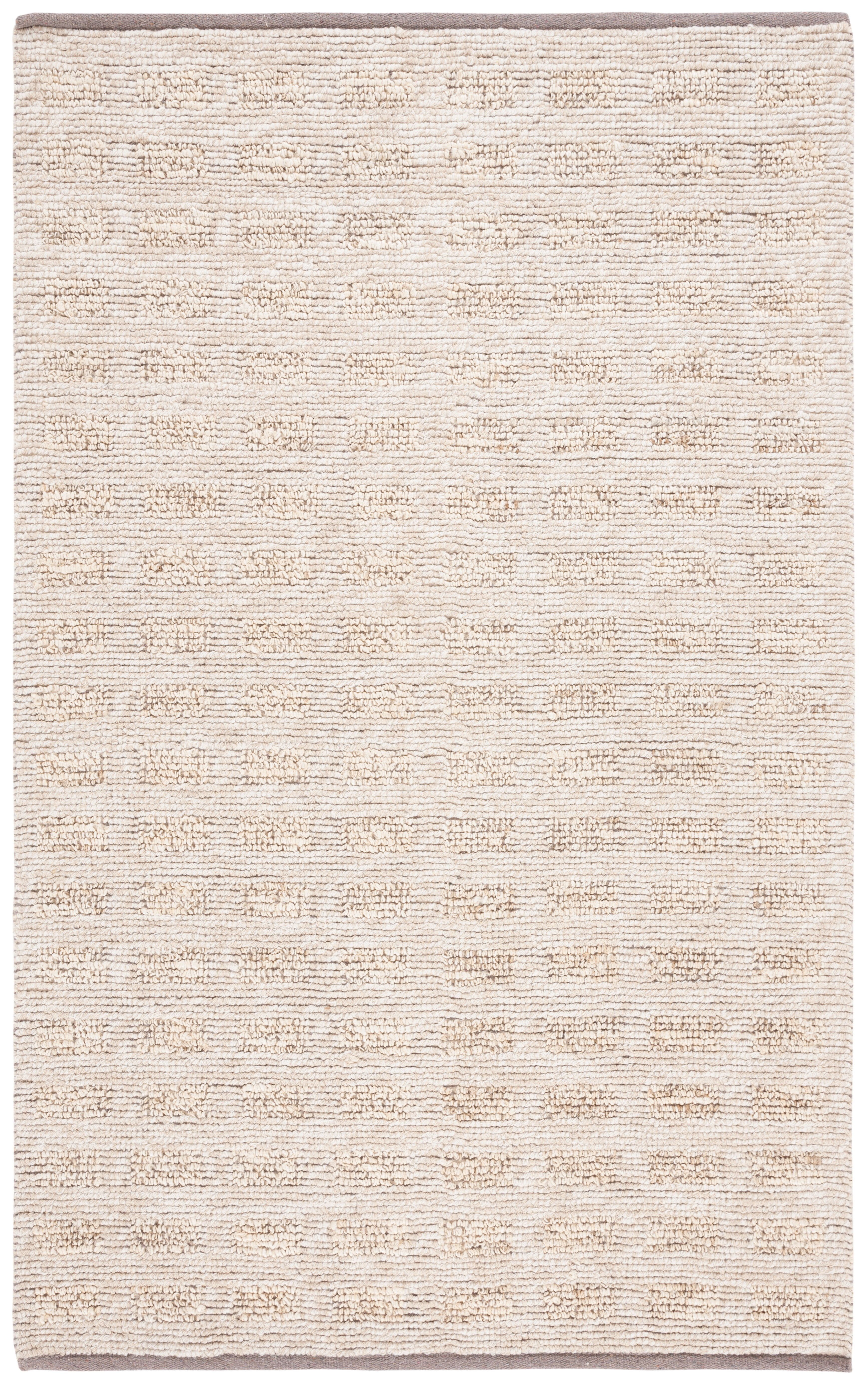 Beige Wool Flat Woven Handmade 6' x 9' Area Rug