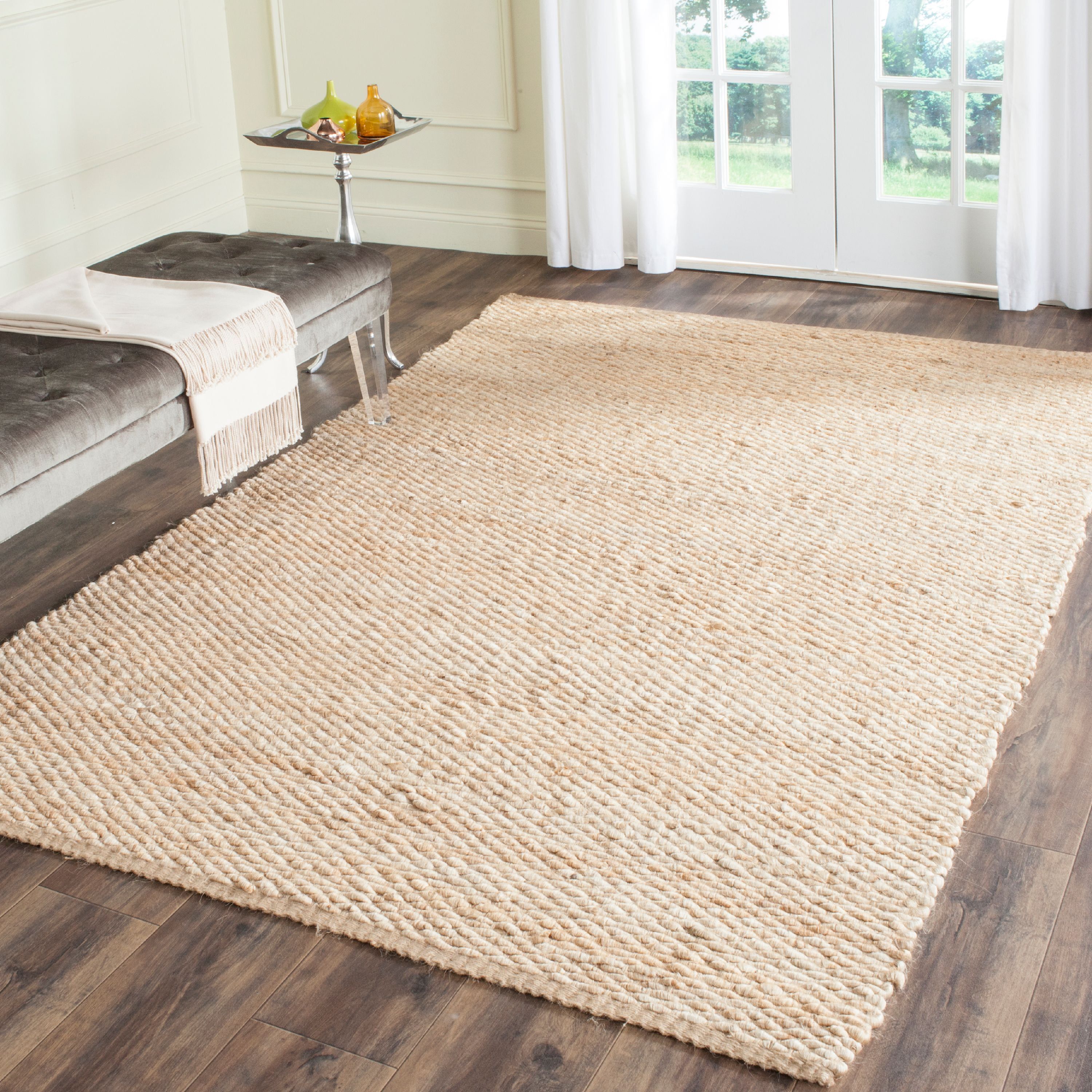 Natural Jute Handwoven 2' x 3' Area Rug