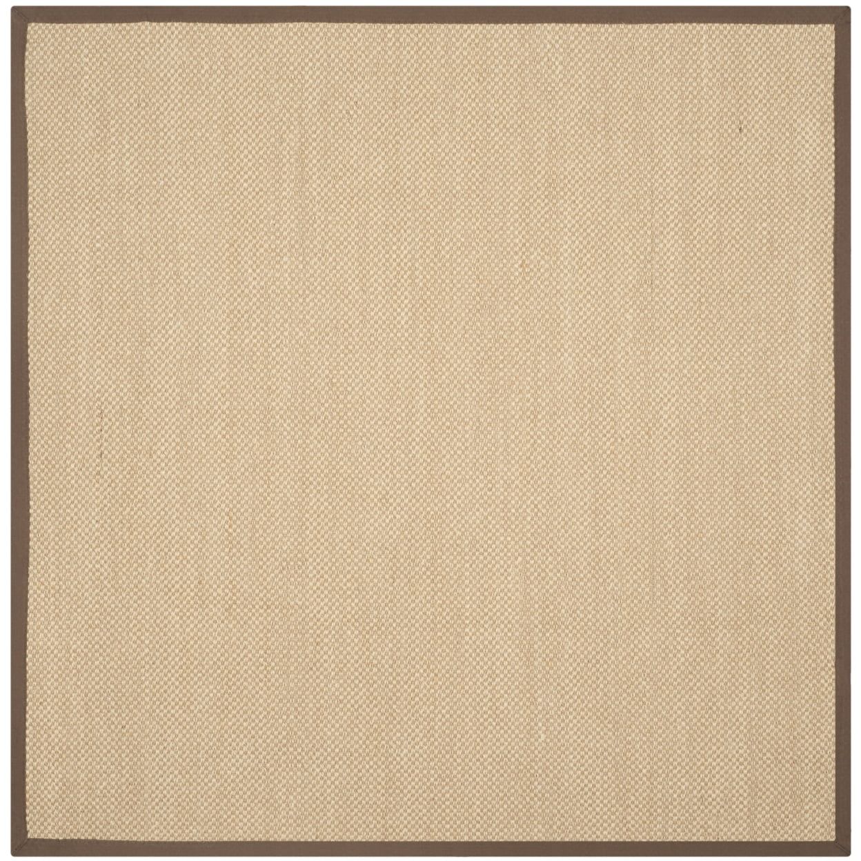 Maize and Brown Square Cotton Rug with Non-slip Backing