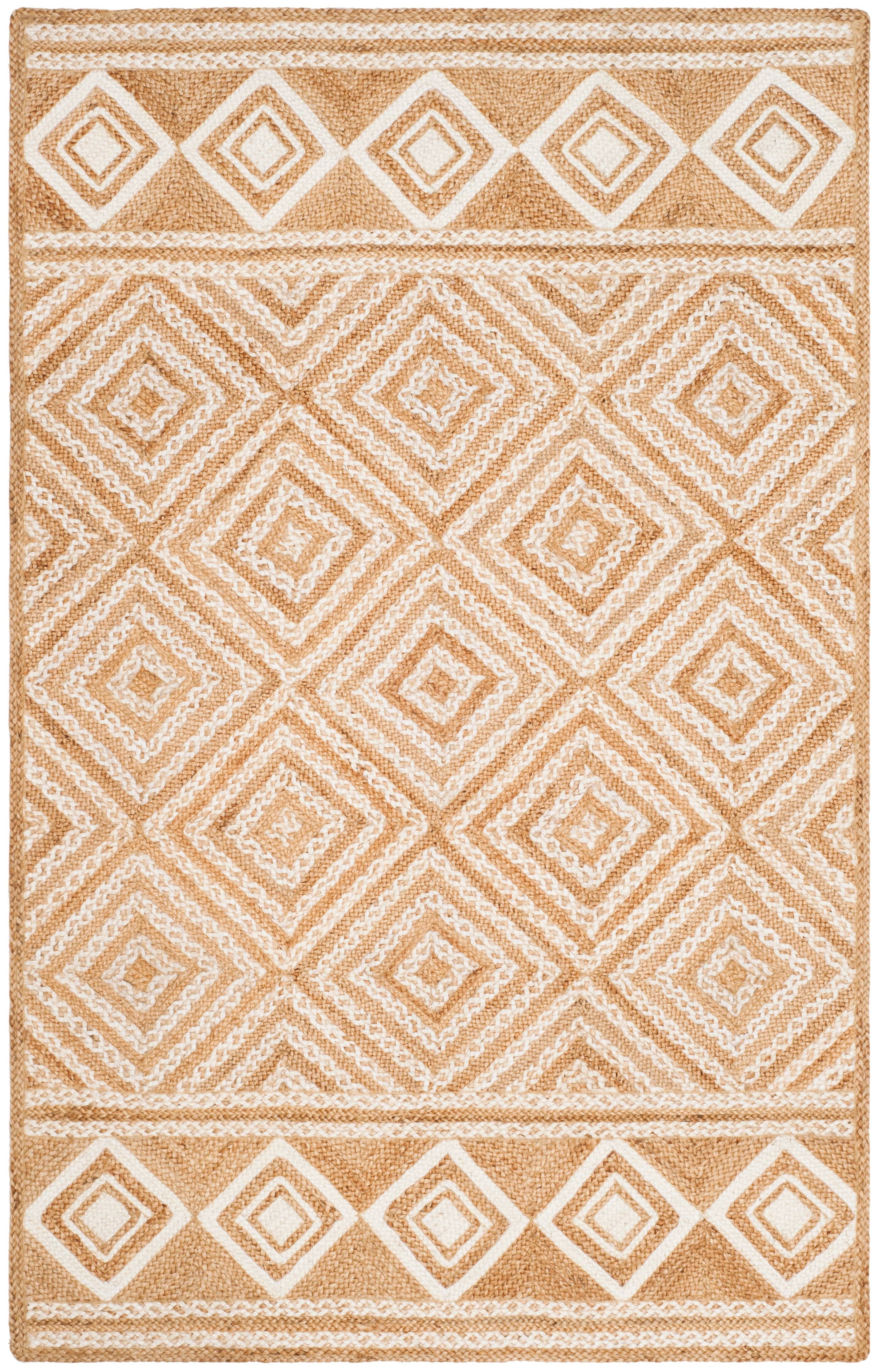 Ivory Elegance 6x9 Feet Handwoven Jute Area Rug