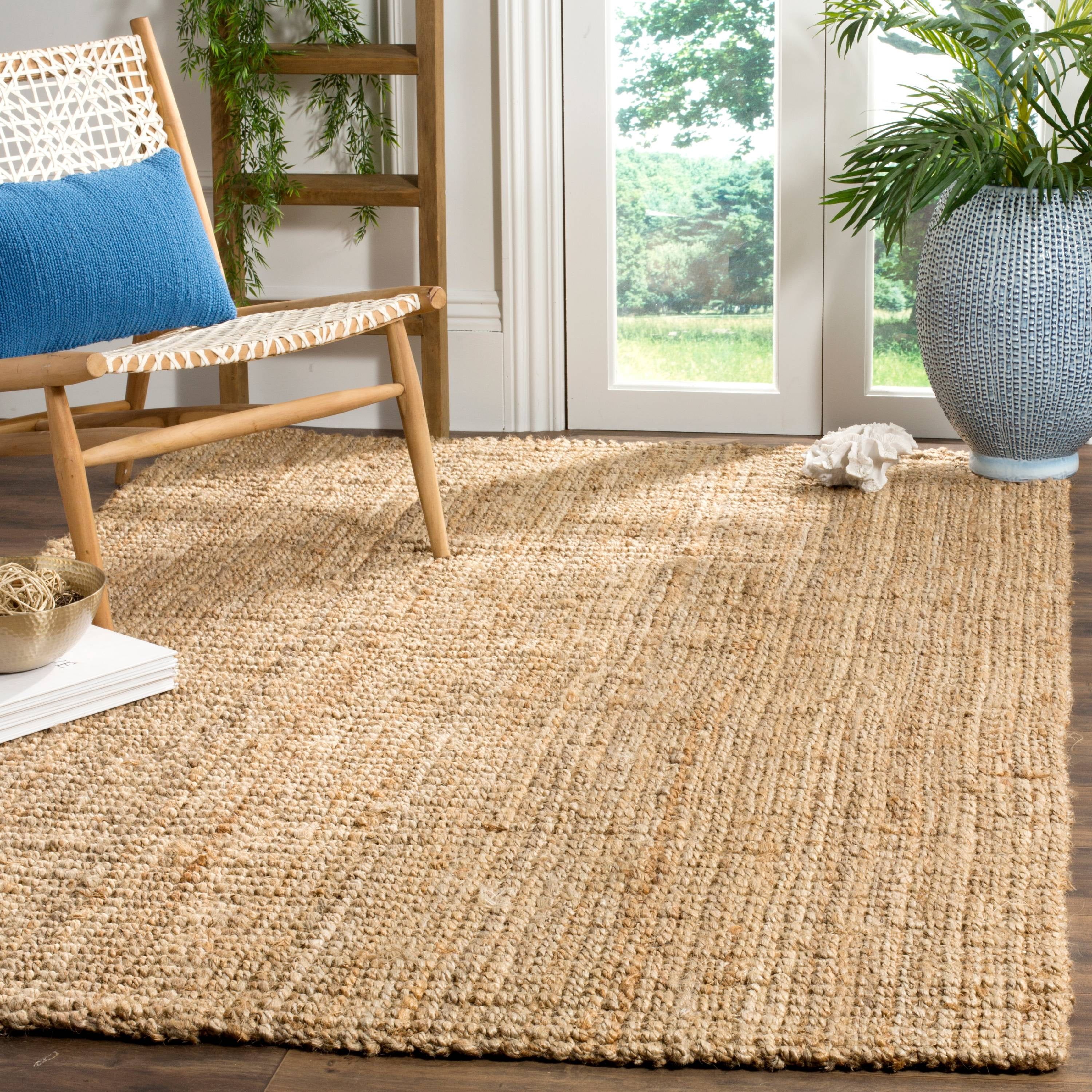 Handmade Natural Jute Round Non-slip Area Rug