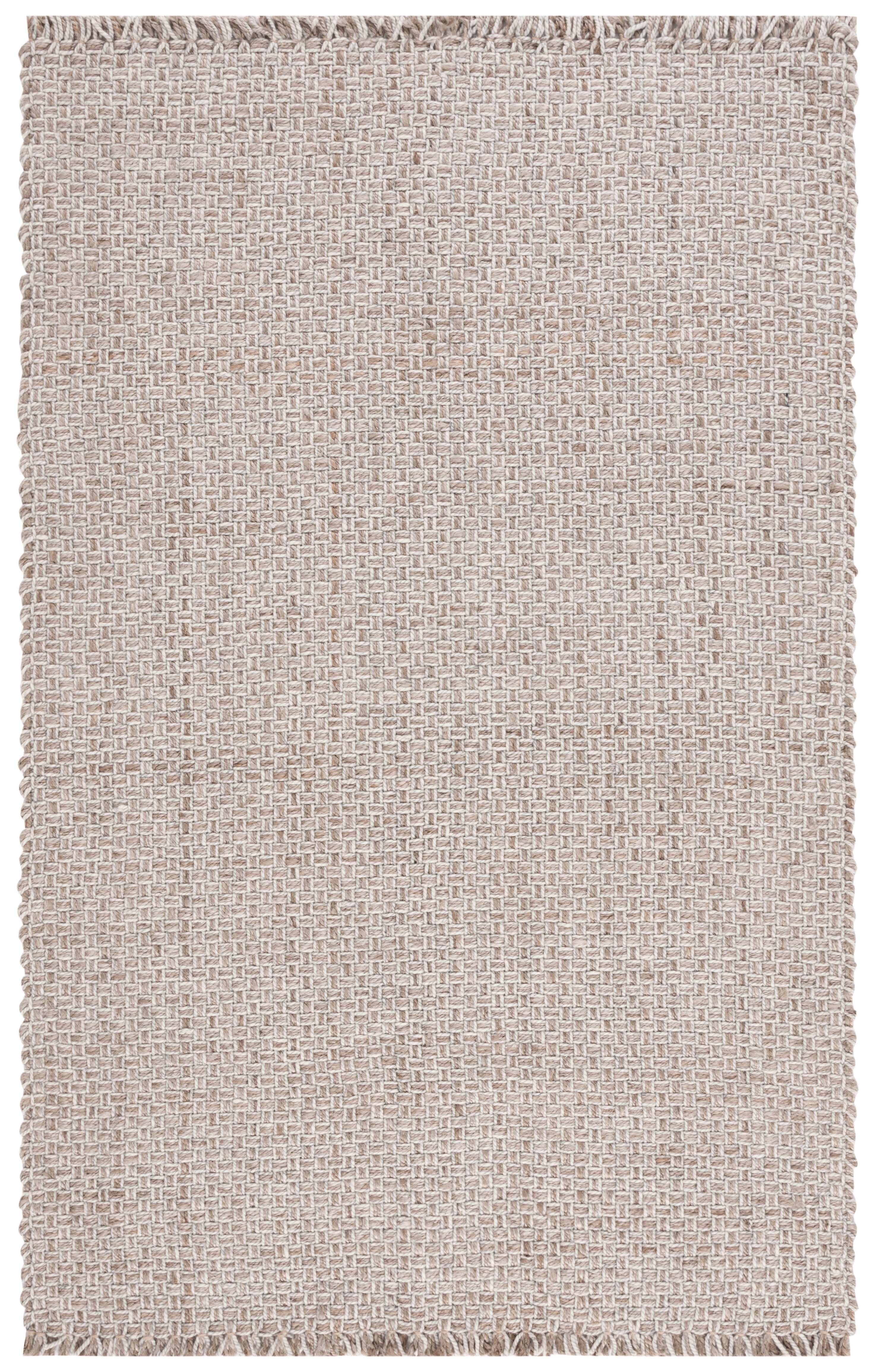 Gray Flat Woven Handmade Wool Area Rug, 5' x 8'