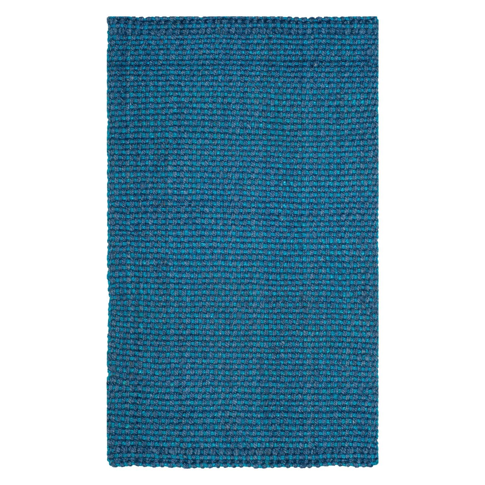 Handmade Braided Jute 6' x 6' Square Rug in Blue