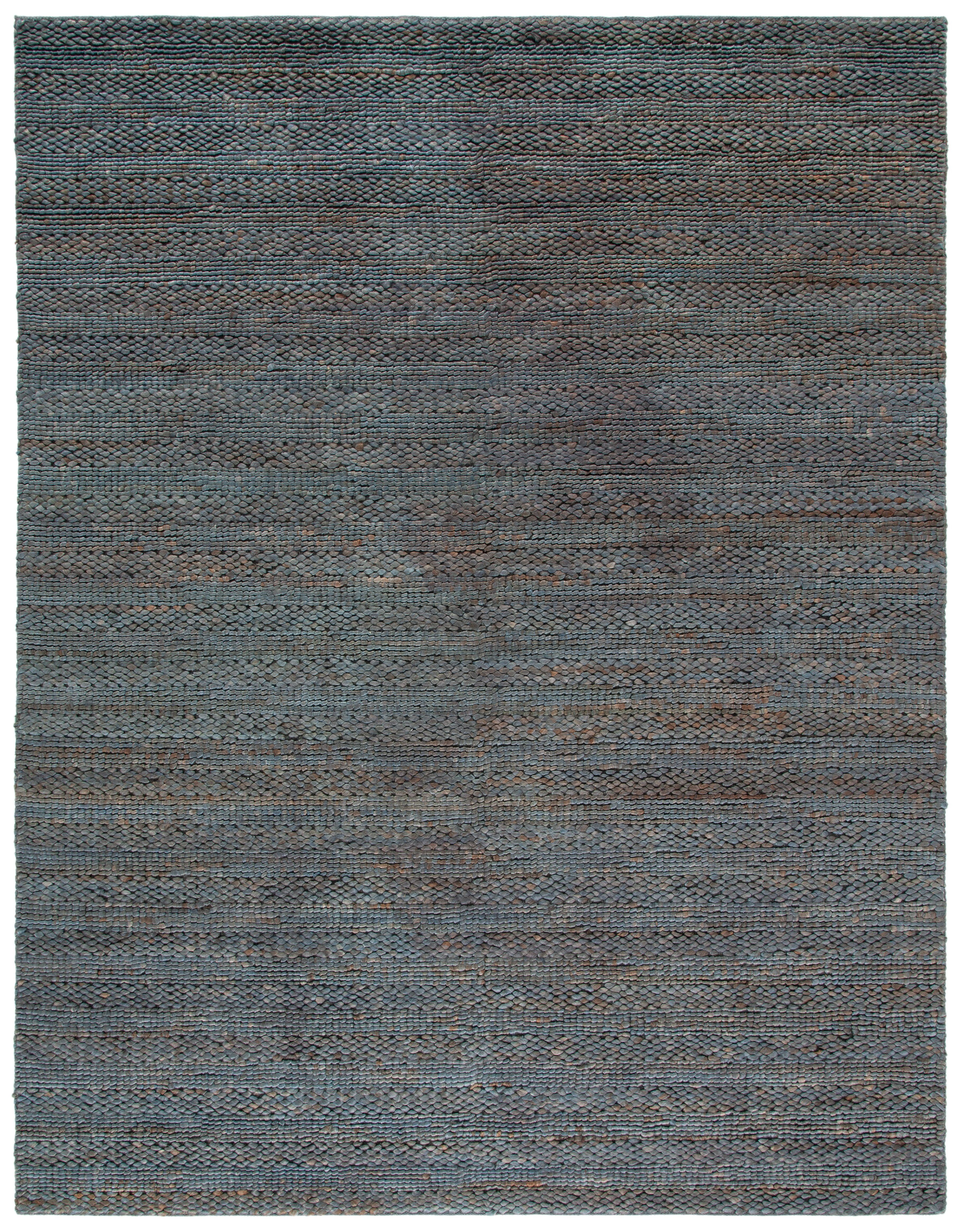 Gray Handwoven Jute Solid Area Rug, 9' x 12'