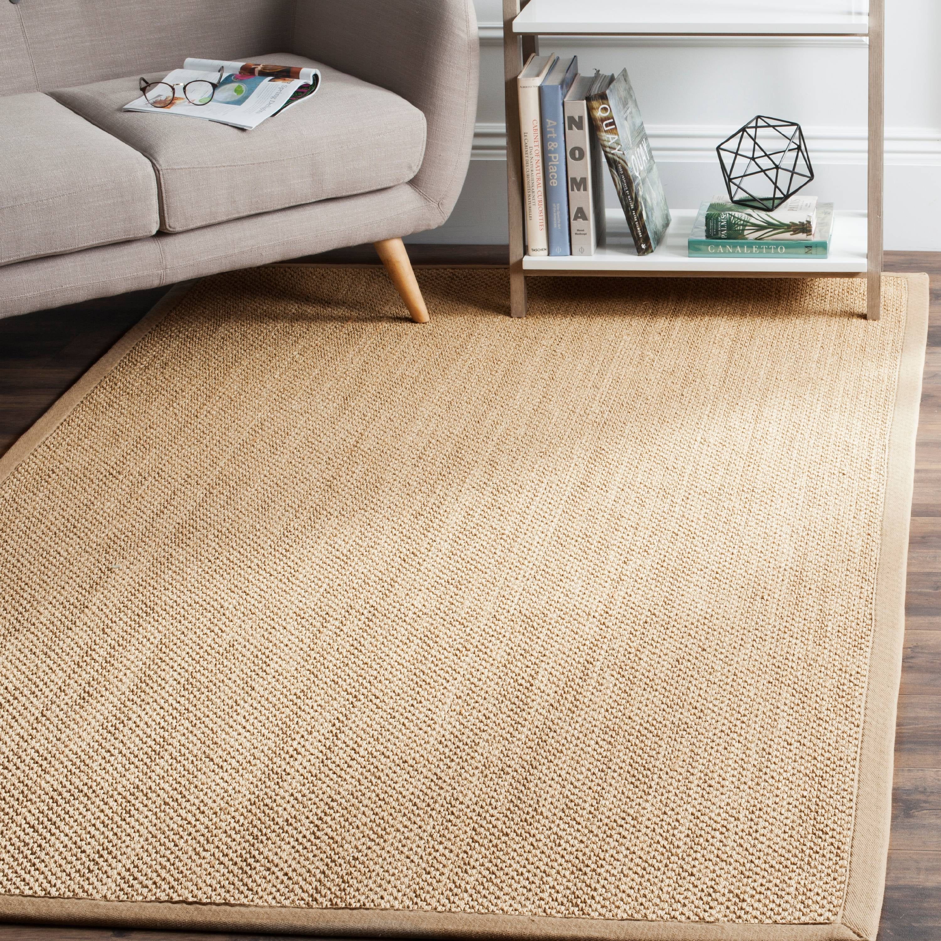 Maize and Linen 10' Square Natural Fiber Area Rug