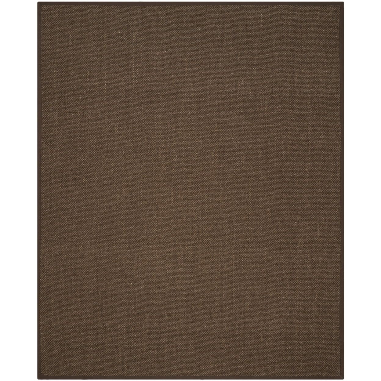 Handmade Brown Cotton Sisal 9' x 12' Area Rug