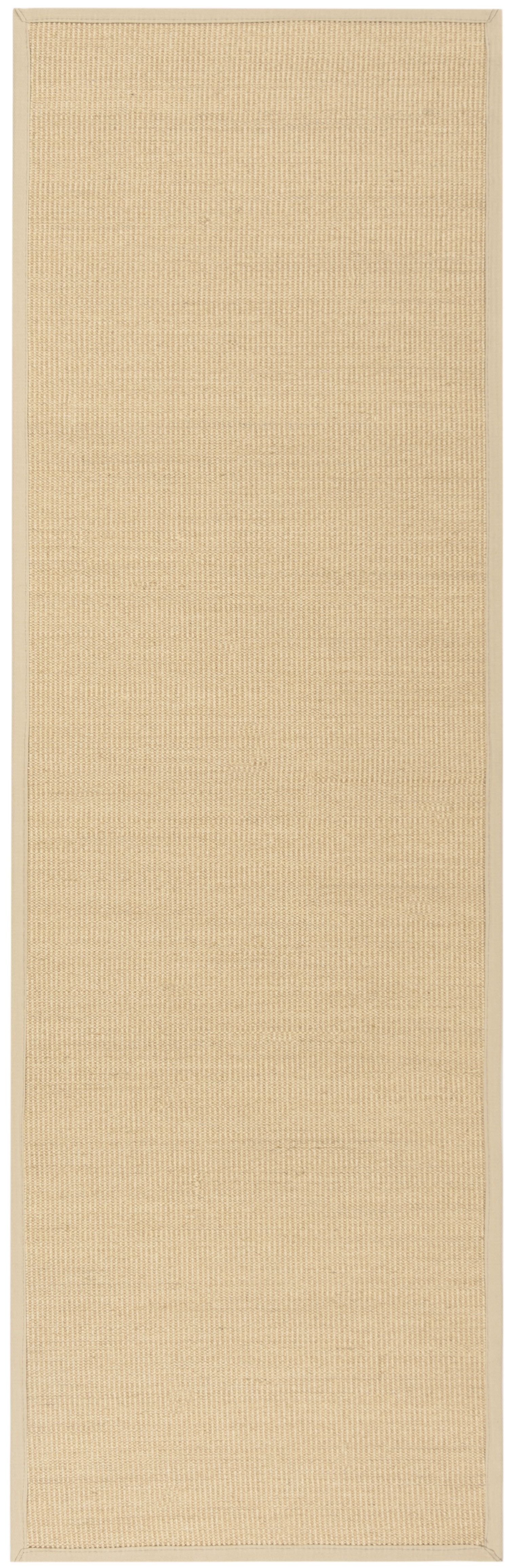 Natural Ivory Sisal Runner Rug with Non-slip Backing, 2'6" x 10'