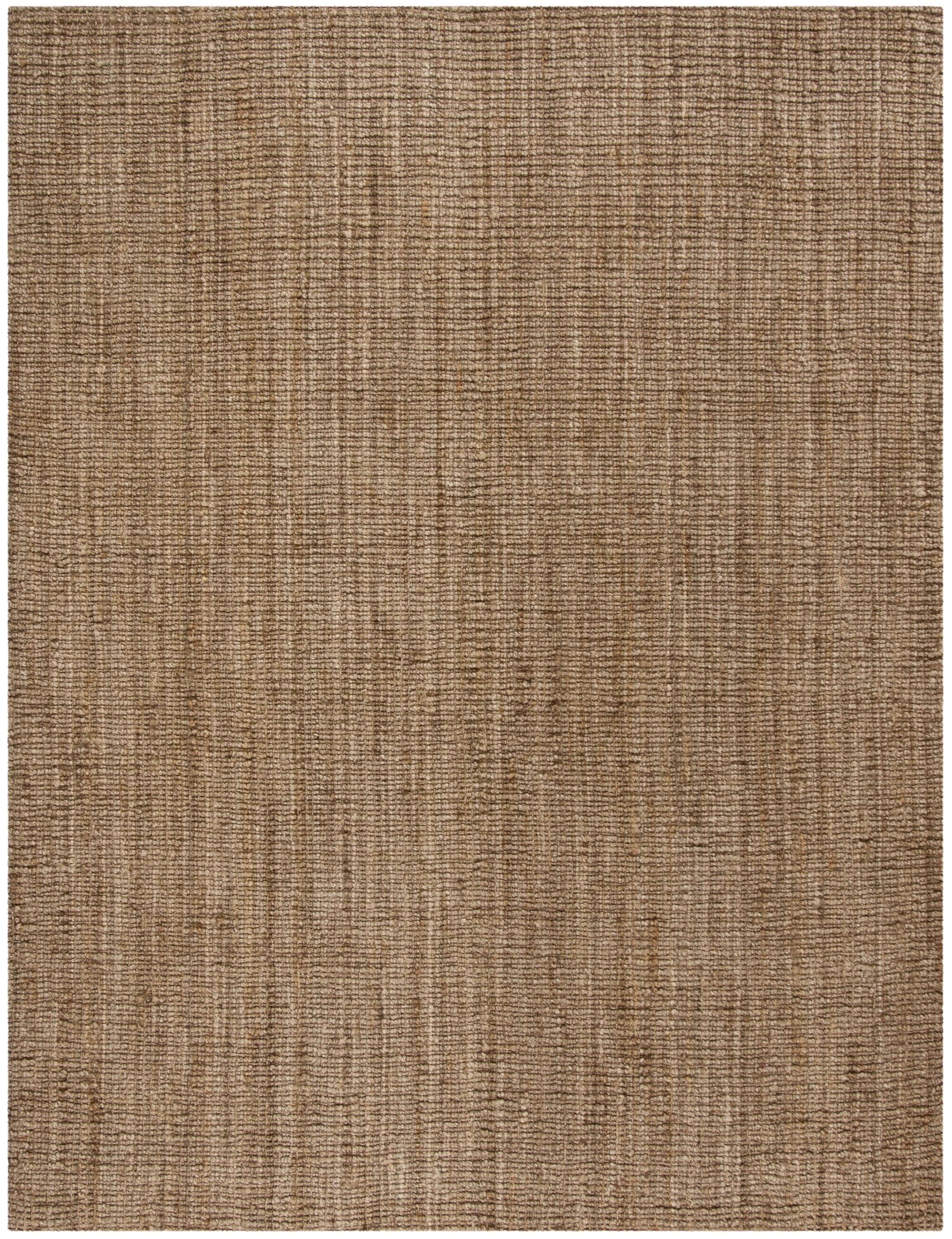 Handwoven Beige Jute Non-slip Square Area Rug