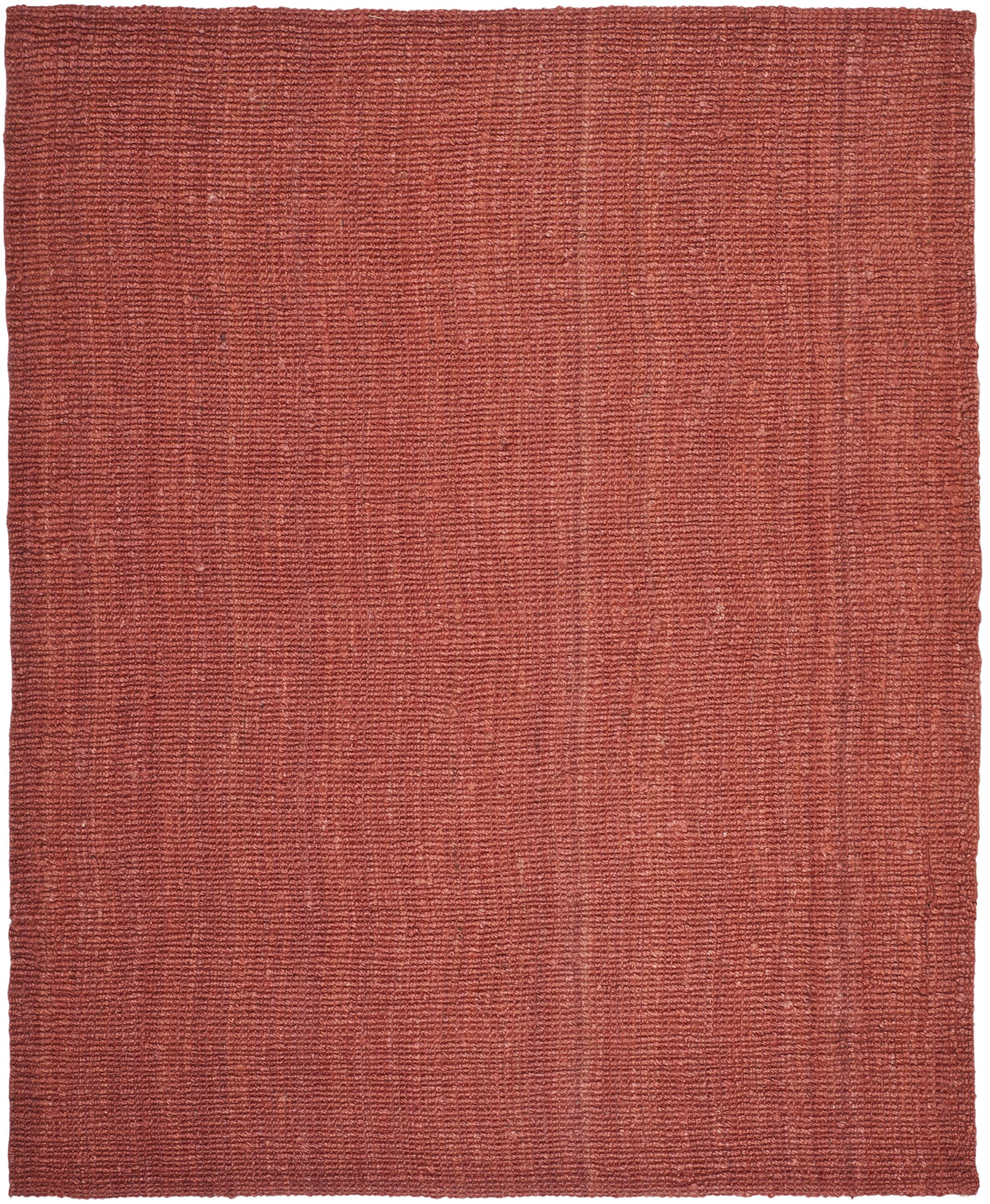 Handmade Reversible Rectangular 9' x 12' Rust Wool Area Rug