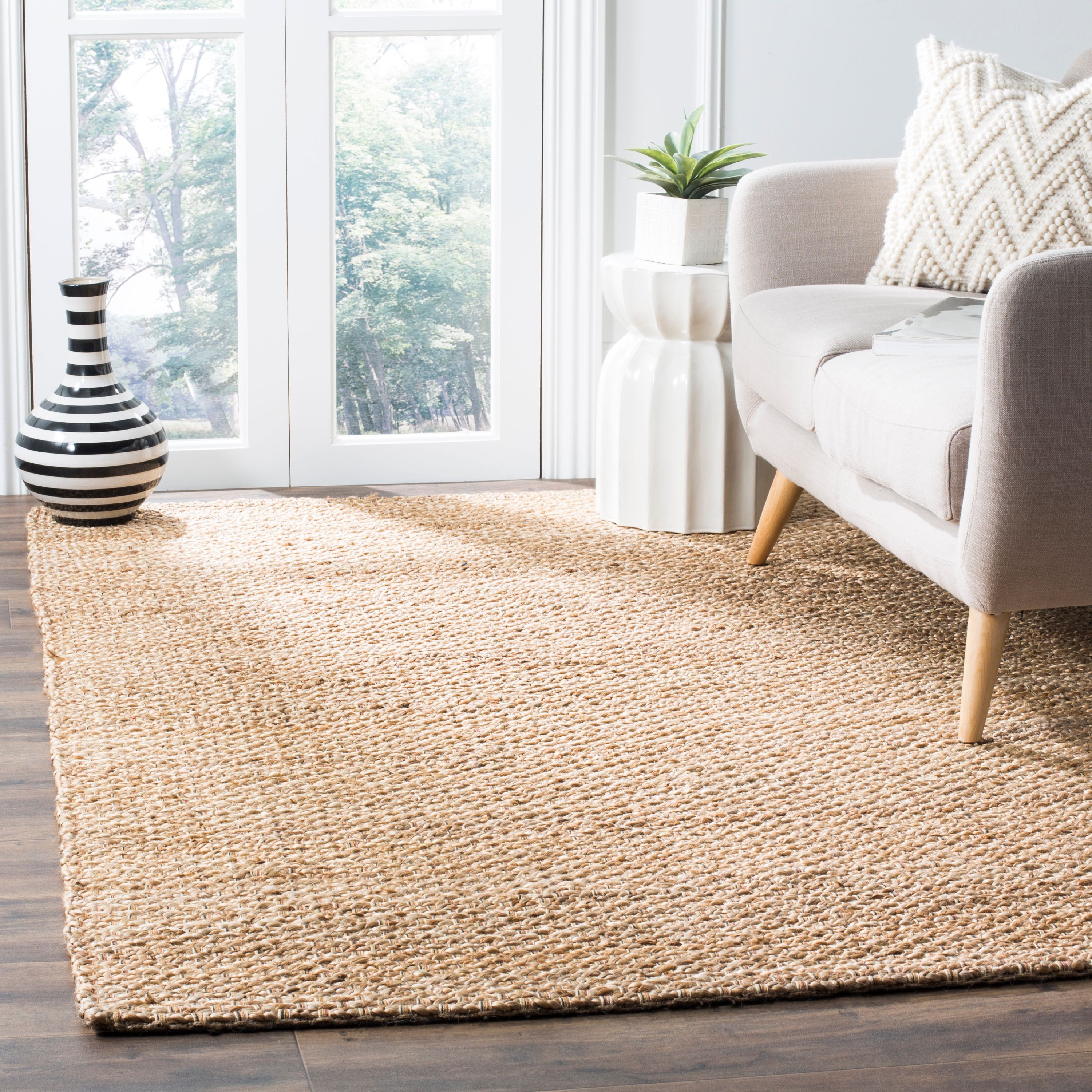 Natural Handmade Braided Jute Area Rug, 6' x 9'