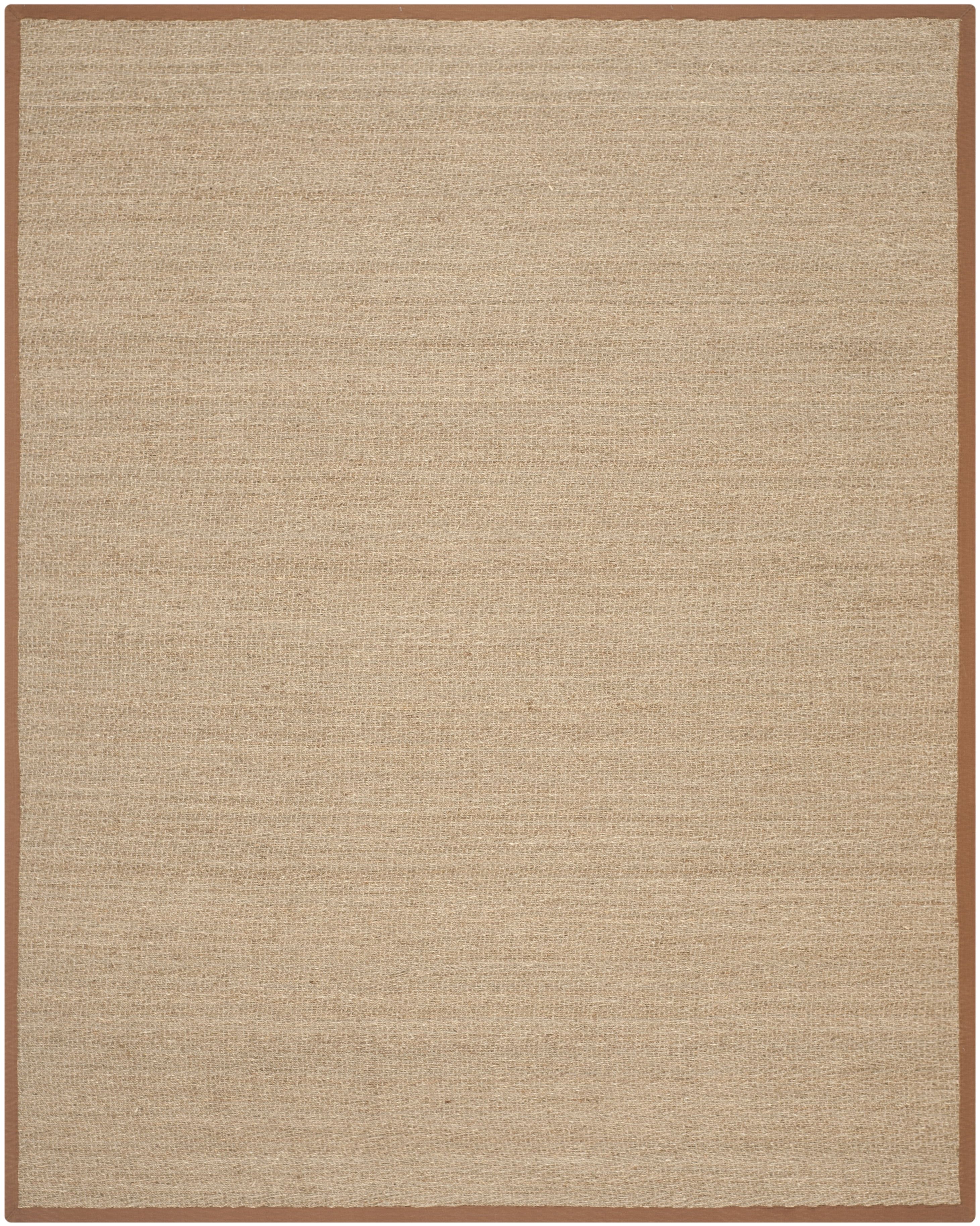 SAFAVIEH Natural Fiber Maisy Border Seagrass Area Rug, Natural/Brown, 9' x 12'